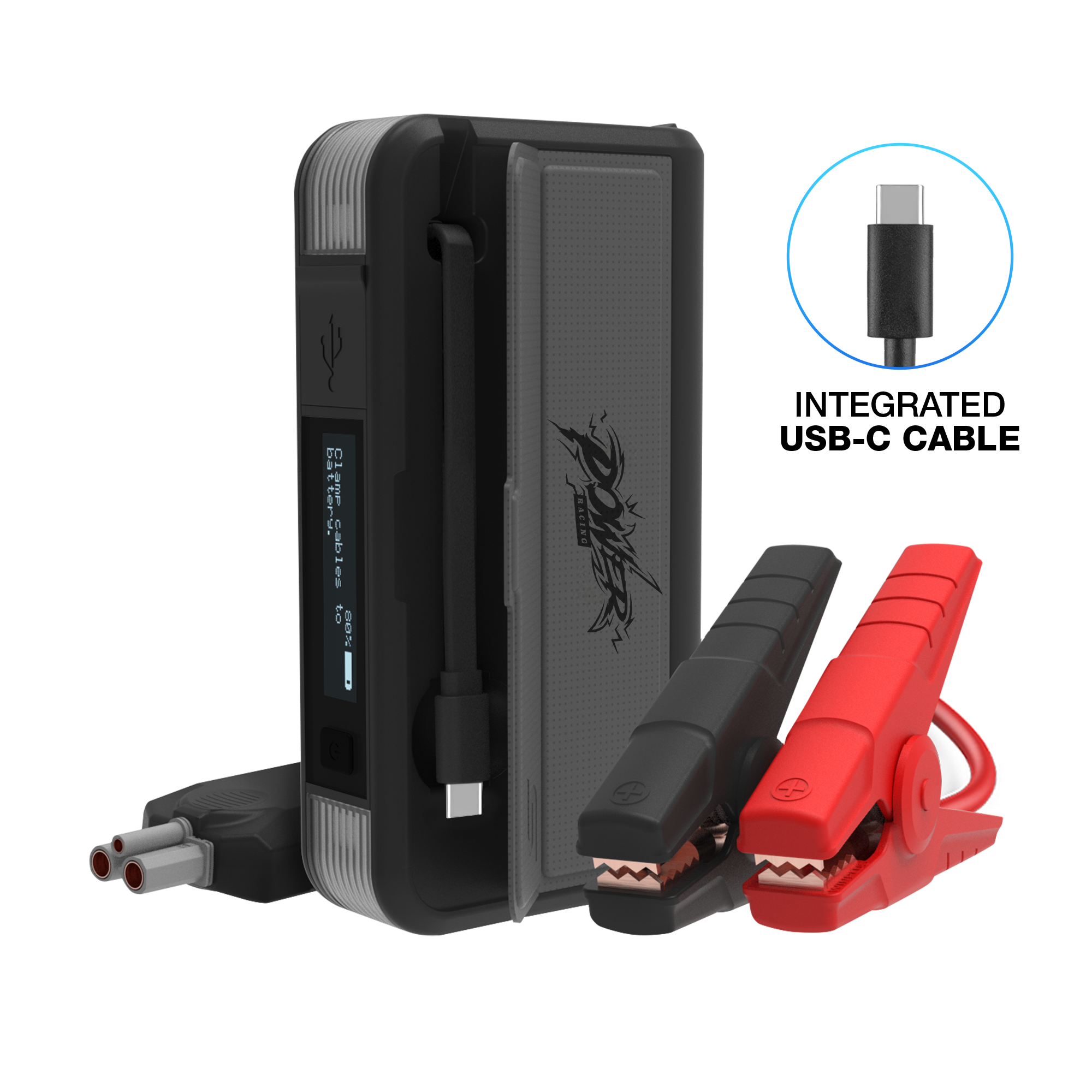 Mike Power 8000mAh Wireless Jump Starter with Built-in Cable