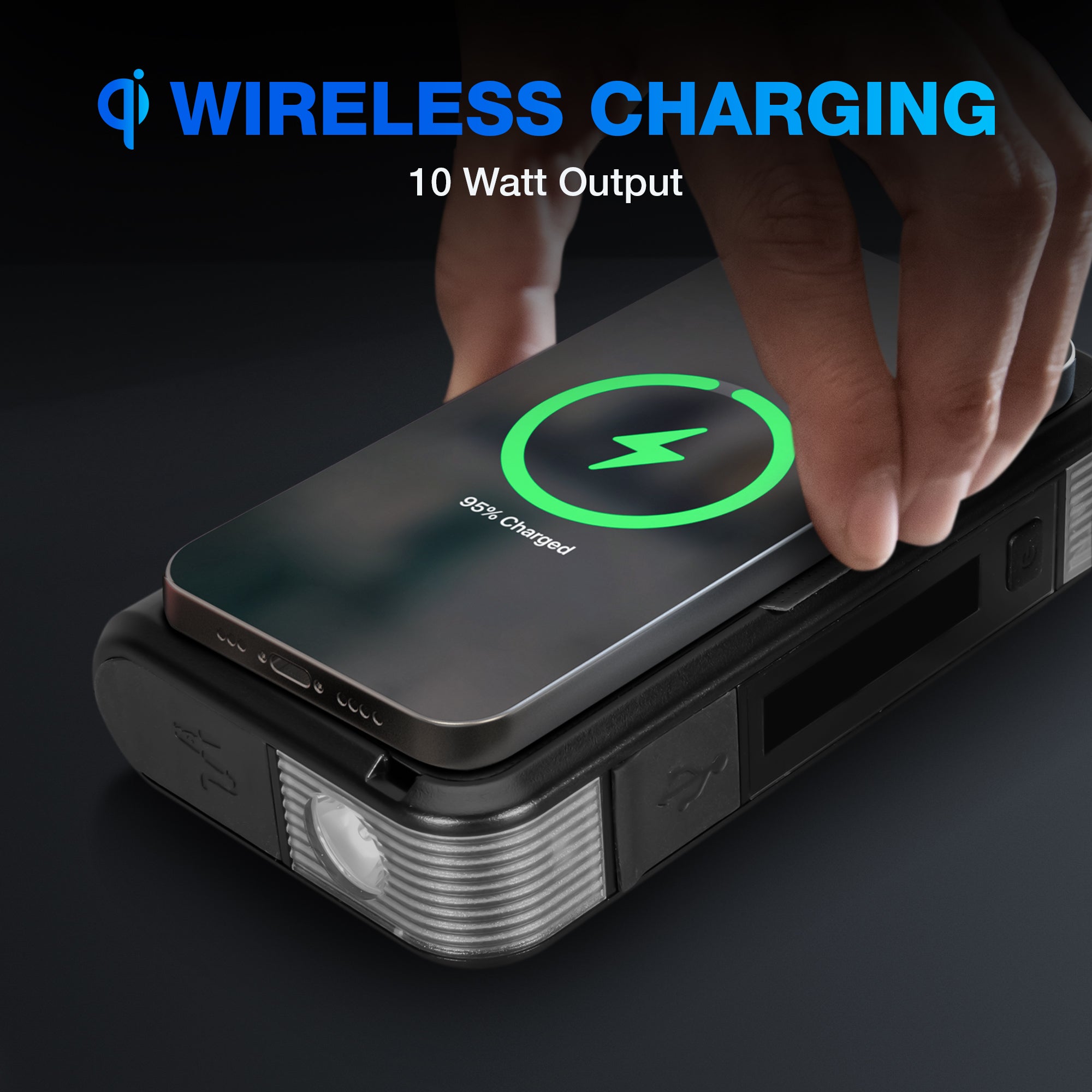 Mike Power 8000mAh Wireless Jump Starter with Built-in Cable