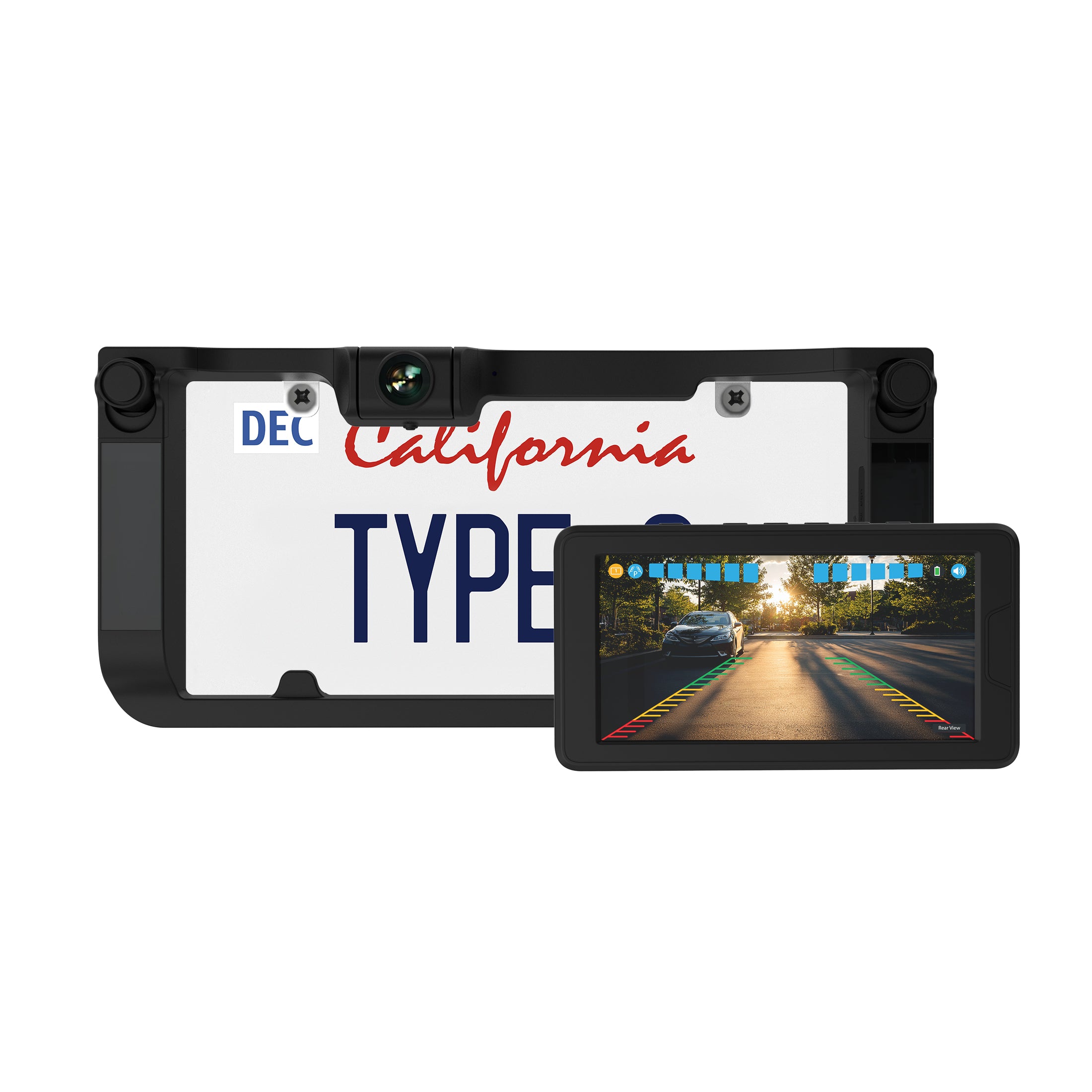 TYPE S HD Solar Powered Wireless Backup Camera with Ultrasonic Backup Sensor