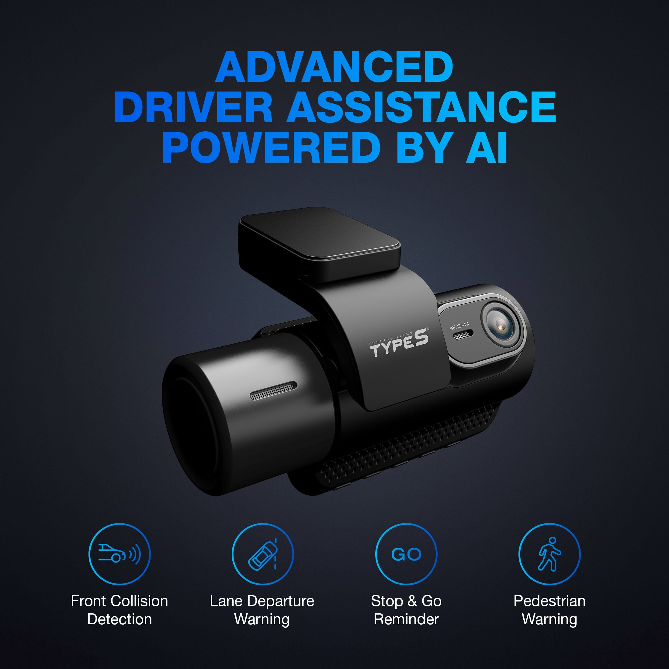 T402 Dual View 4K Dashcam with Enhanced AI features
