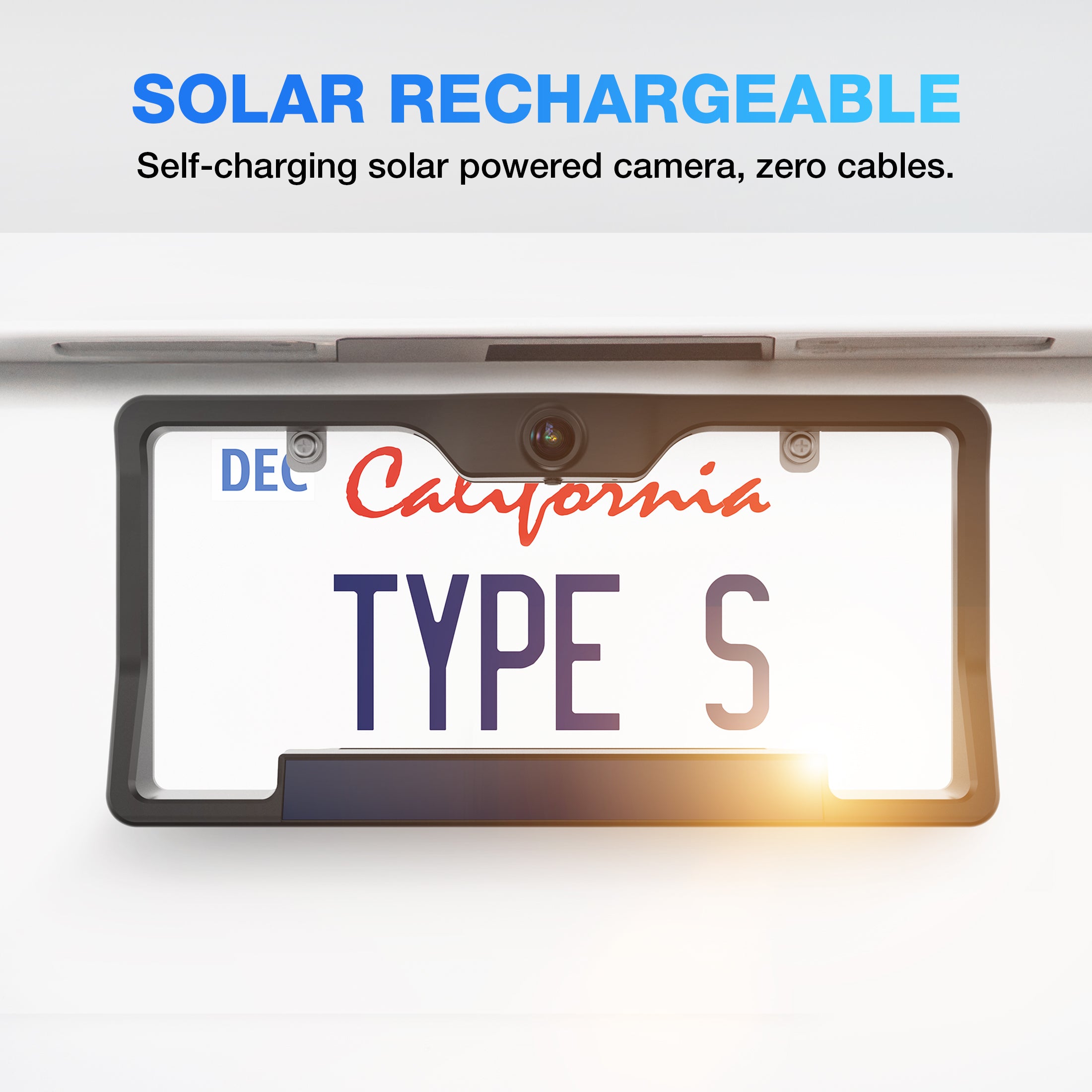 TYPE S Wireless & Solar Powered HD Backup Camera with 5" Monitor