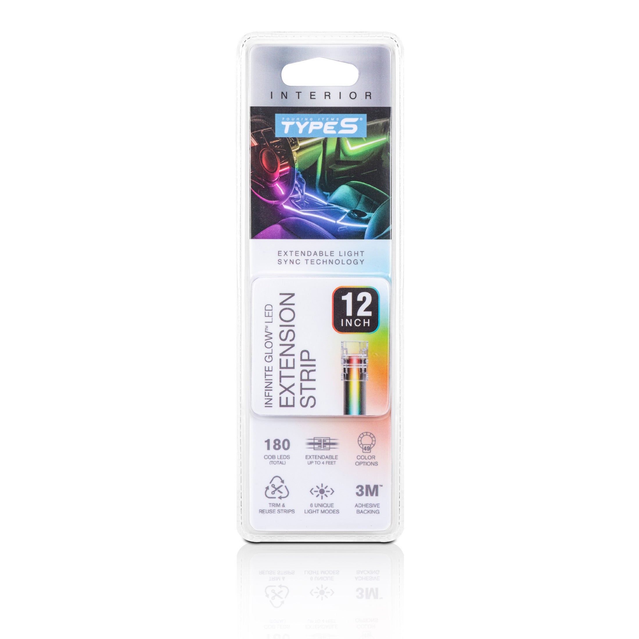 Infinite Glow 12-Inch LED Extendable Interior Light Strip