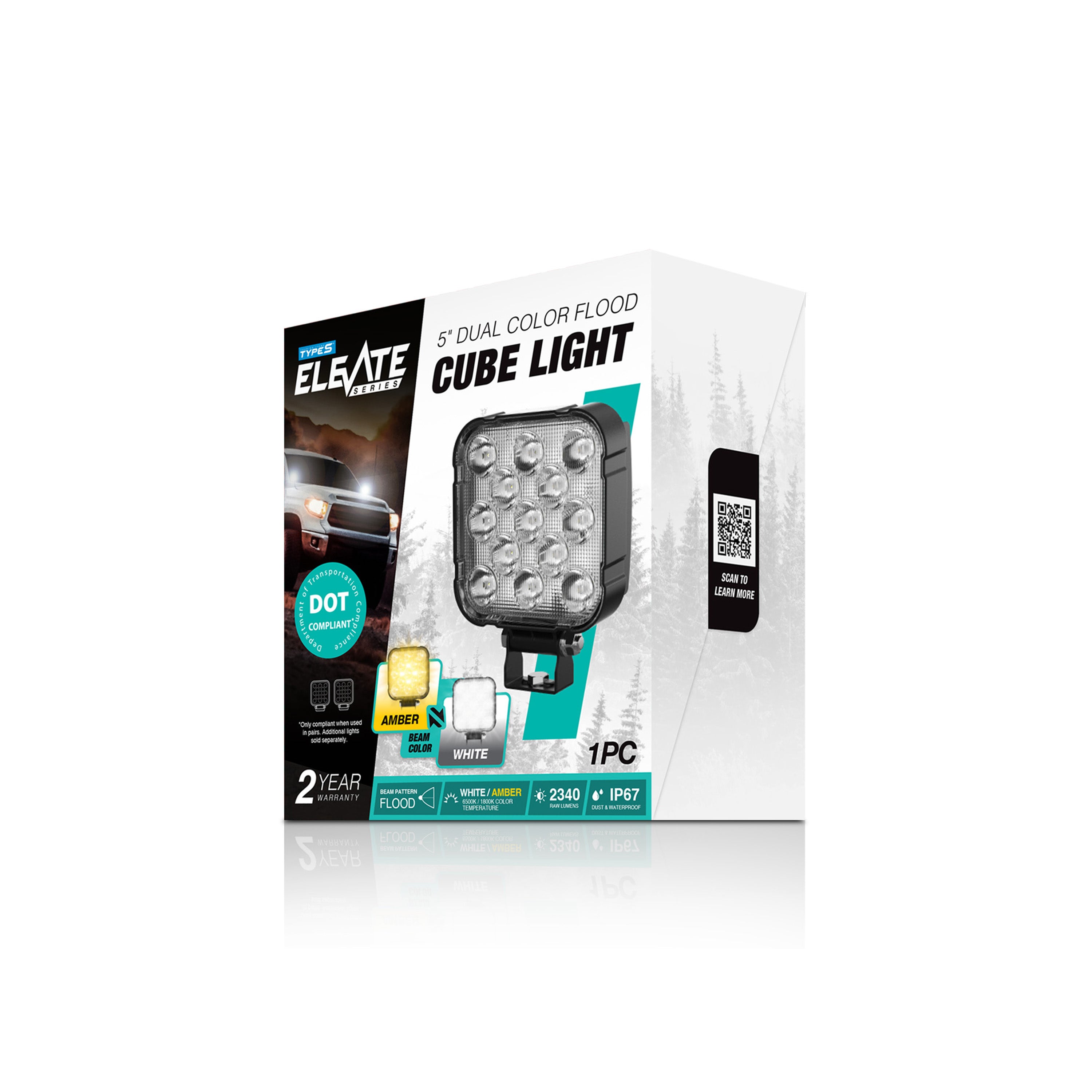Elevate 5” Dual Color Flood Cube Light