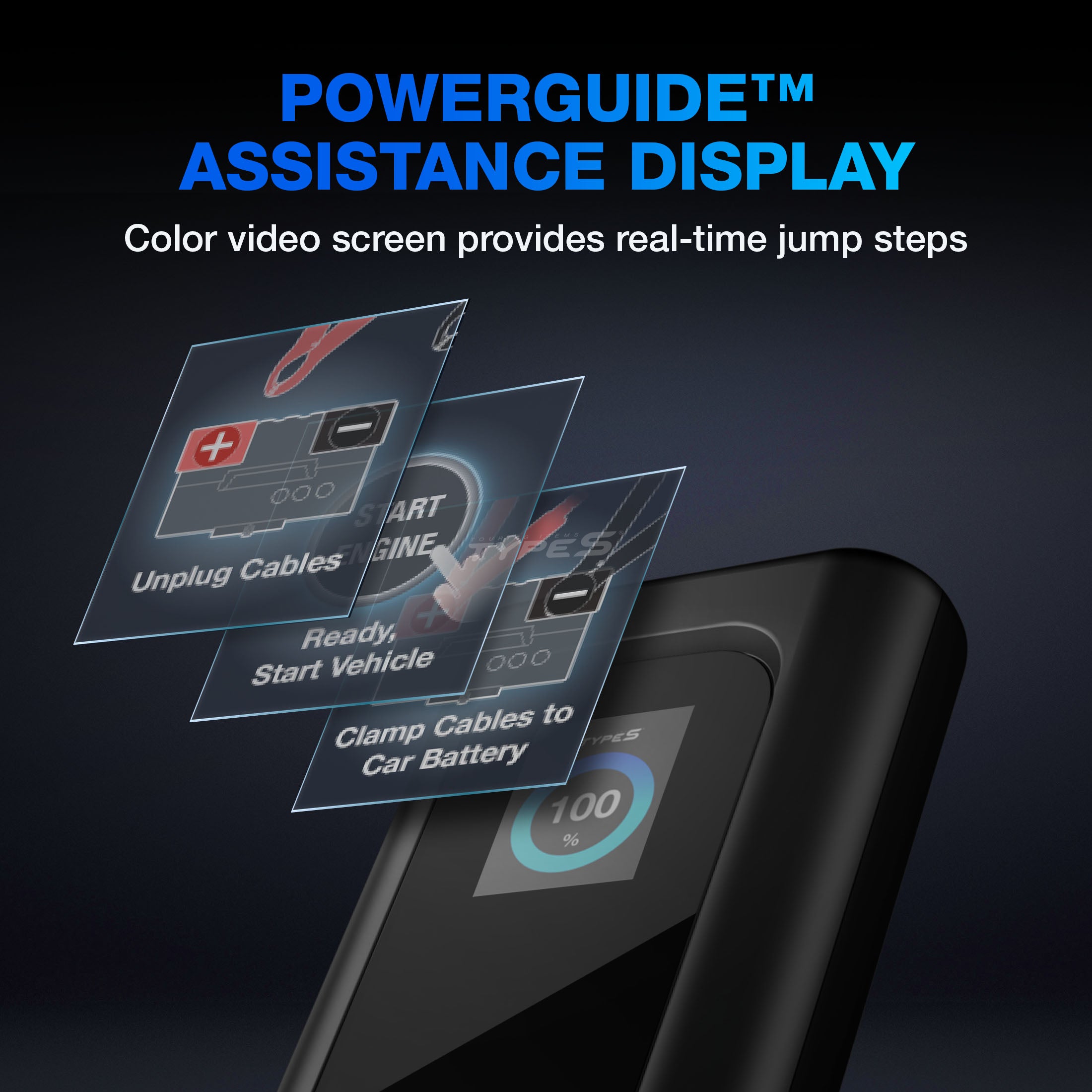 TYPE S P10 Portable Jump Starter with Powerguide Assistance & Flashlight