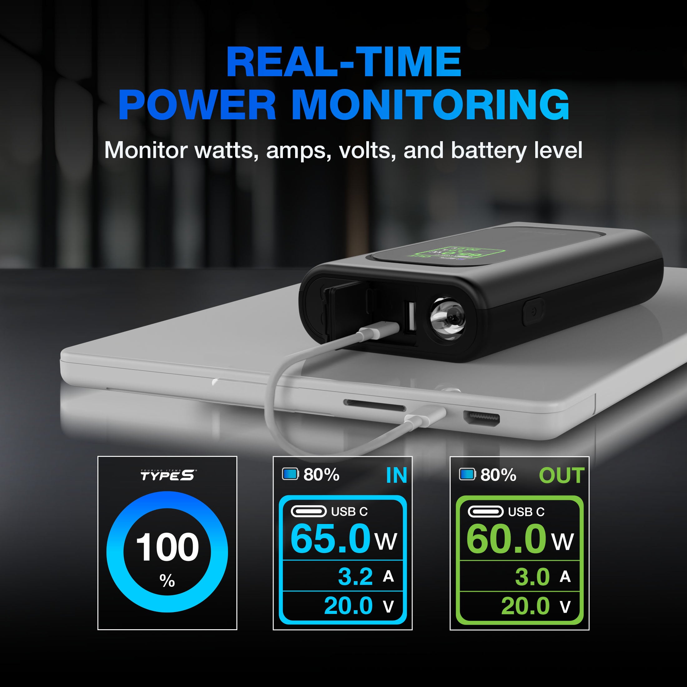 TYPE S P10 Portable Jump Starter with Powerguide Assistance & Flashlight