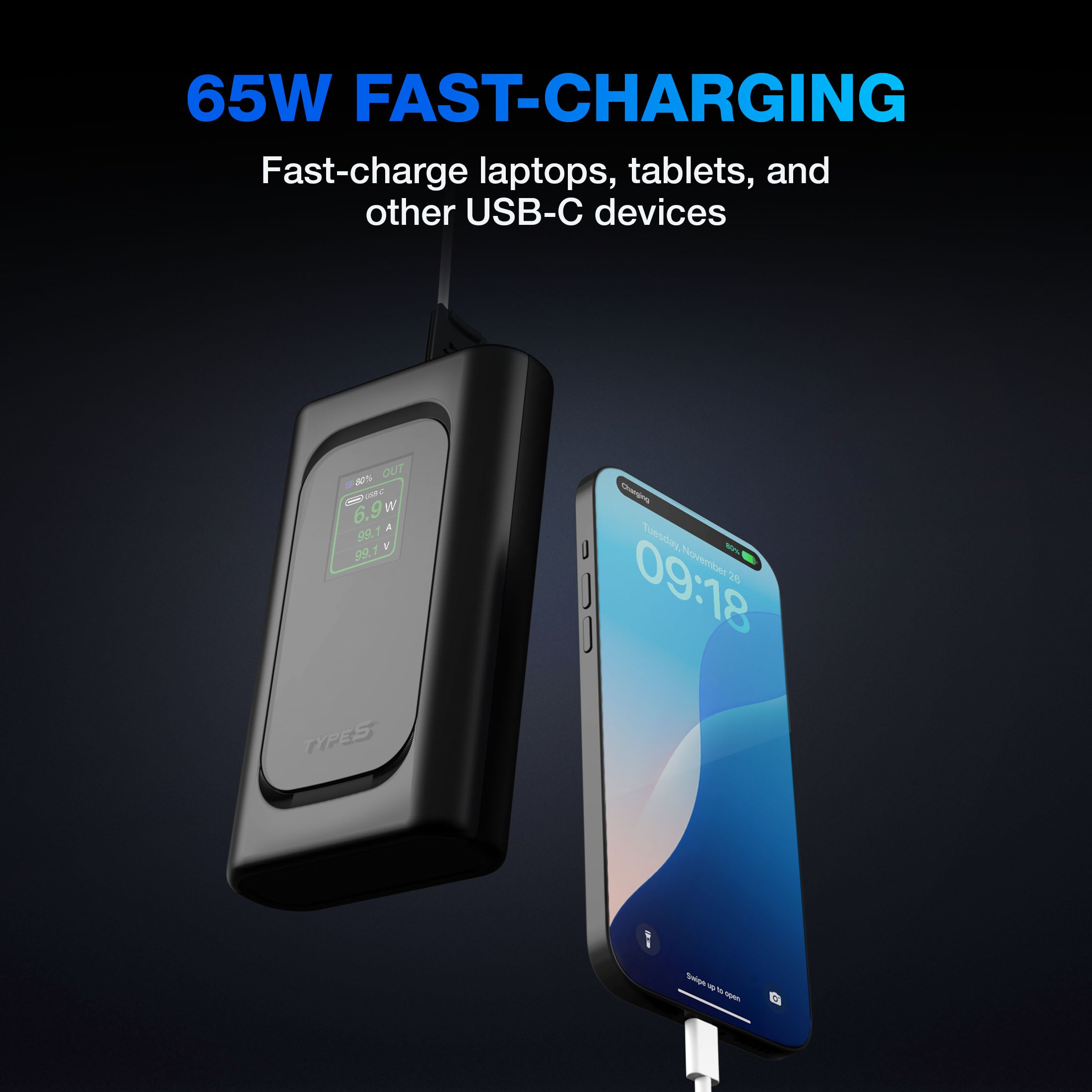 TYPE S P10 Portable Jump Starter with Powerguide Assistance & Flashlight