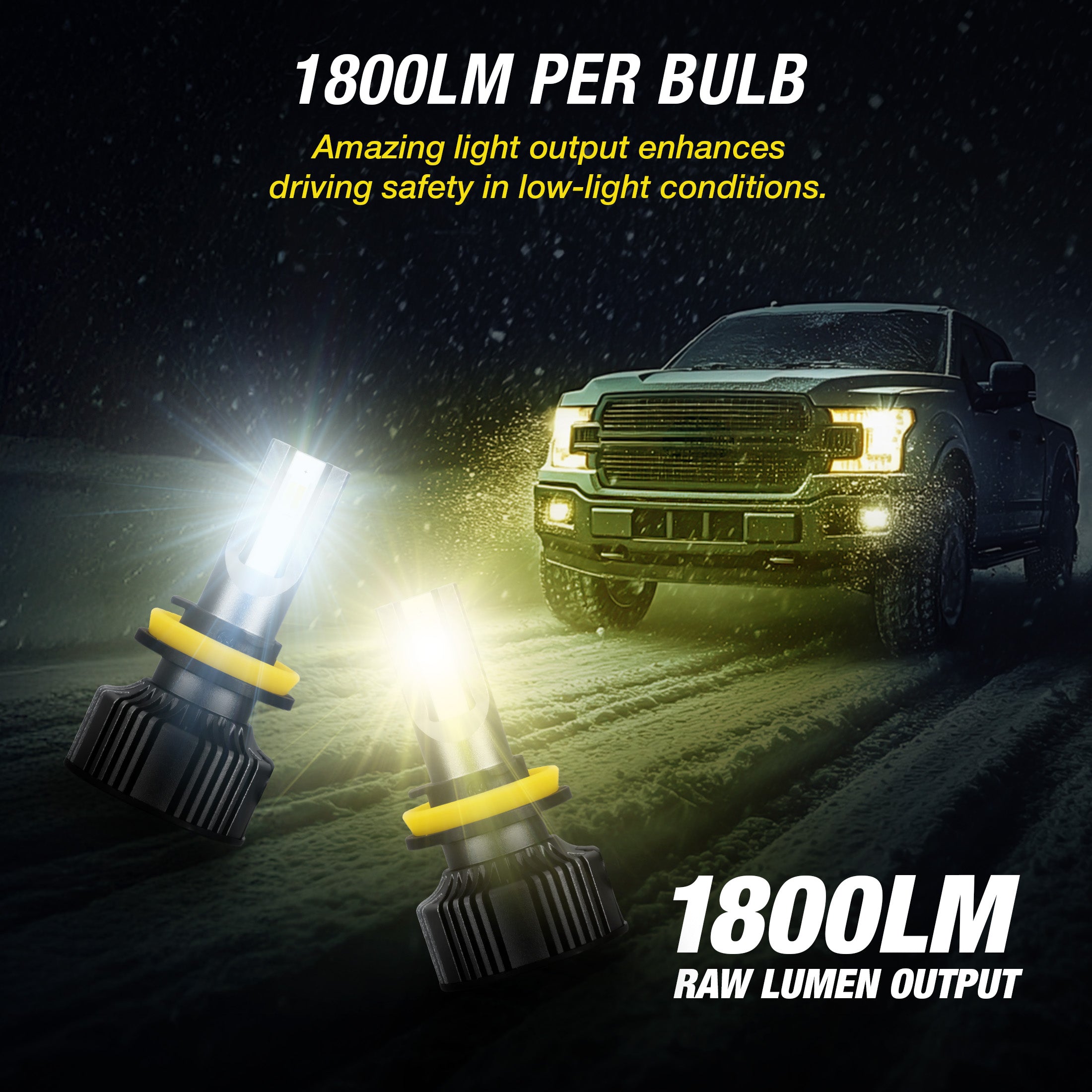 SWITCH ULTRABRIGHT LED FOG LIGHT SET - H8 / H9 / H11 / H16