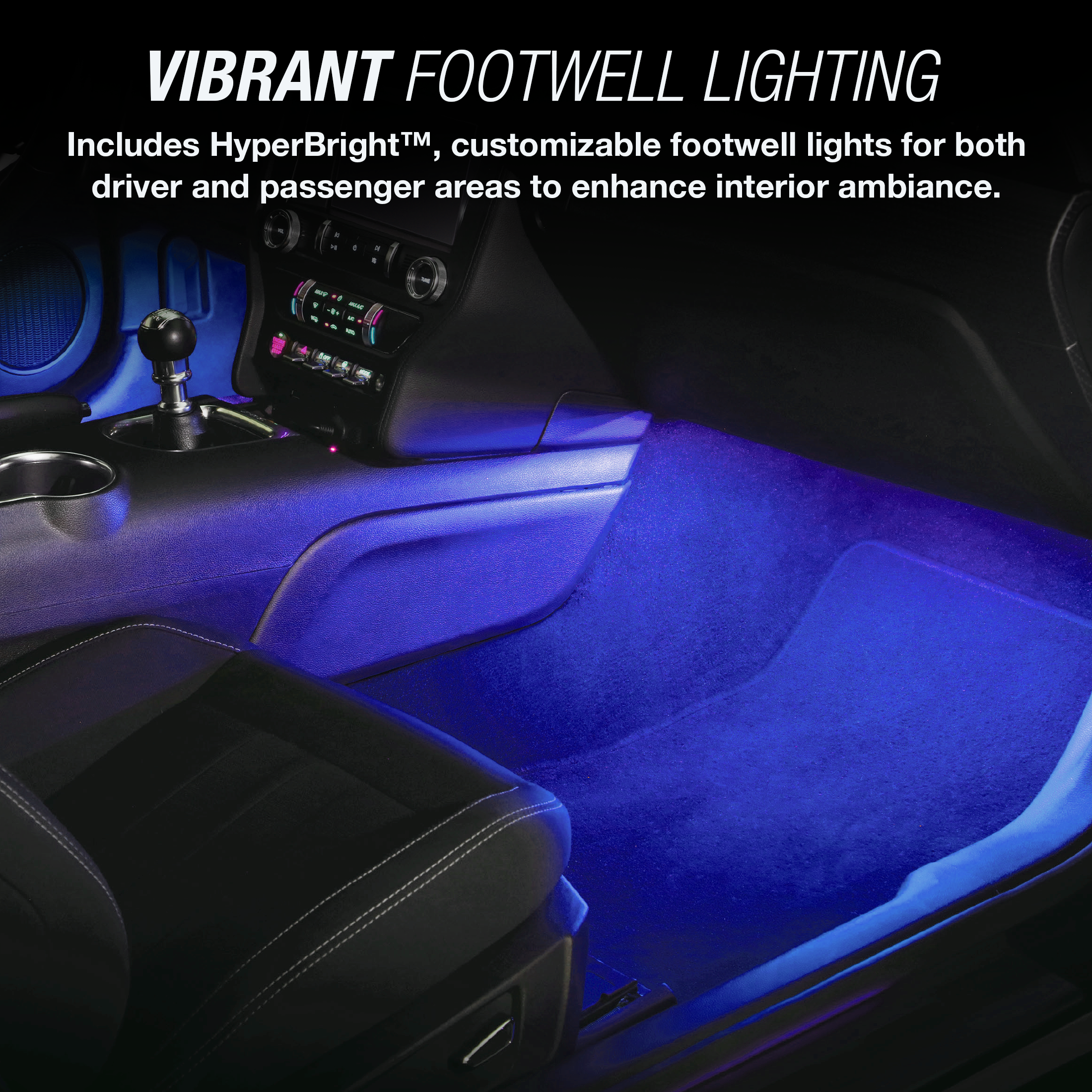 TYPE S Formula DRIFT Pro Series PSL Smart Ultra-Slim LED GS Trim + Footwell Lighting Kit - S550 Mustang