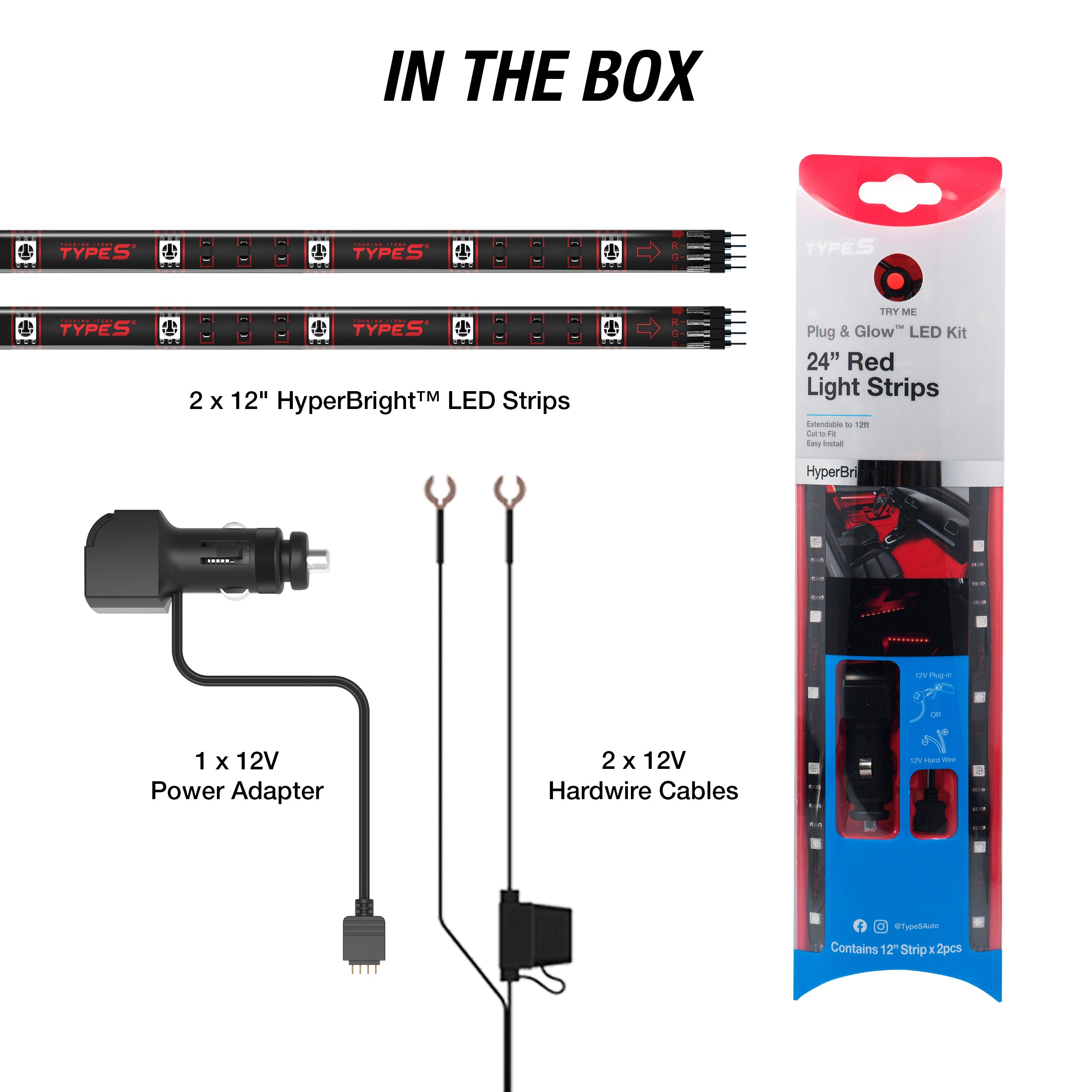 TYPE S HyperBright™ 24" LED Lighting Kit (Red)