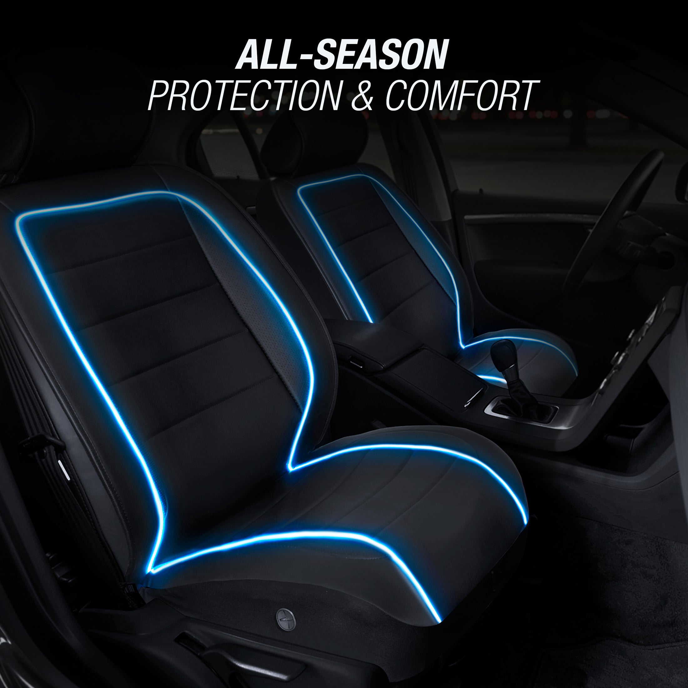 TYPE S LED Lighted Faux Leather Seat Cover