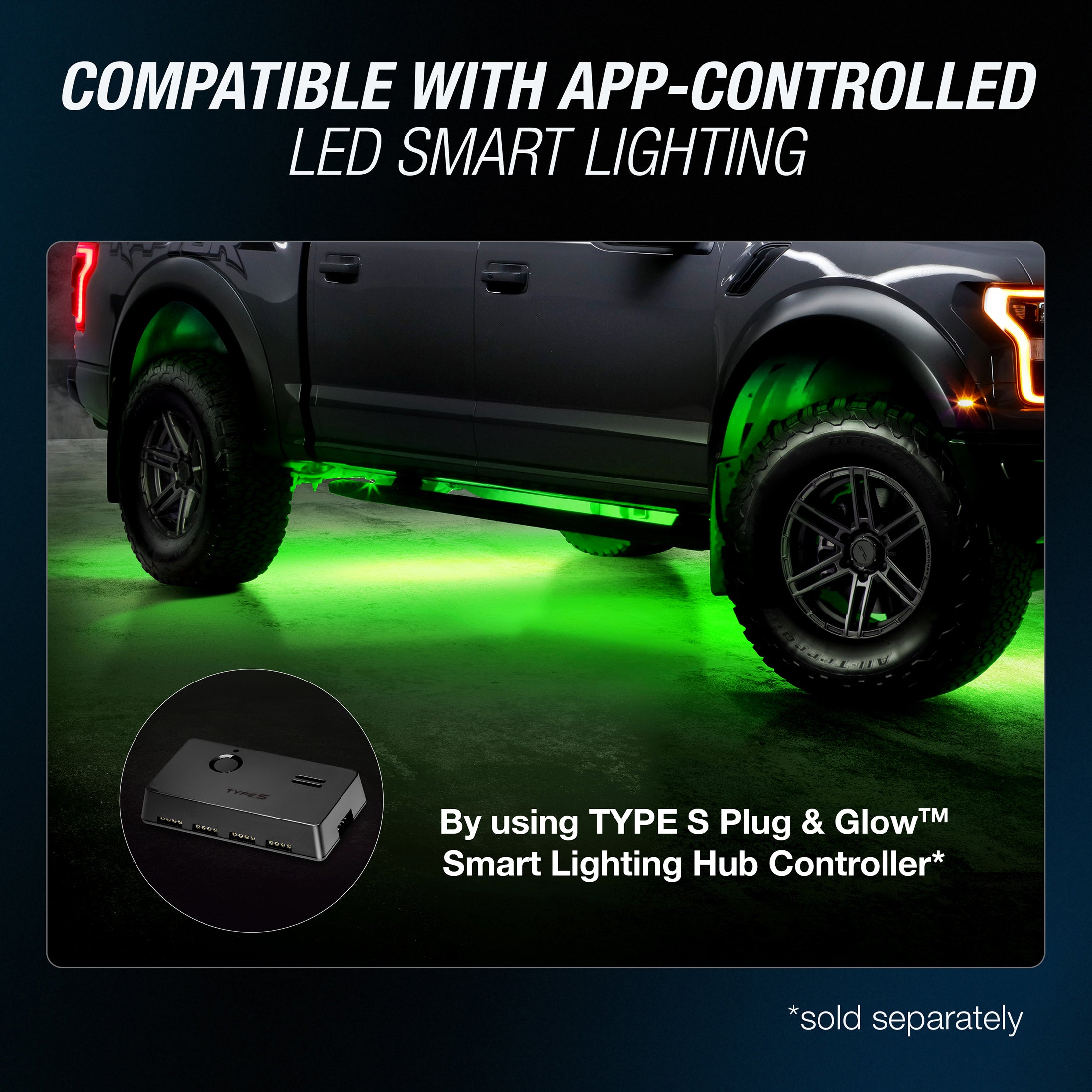 TYPE S LED Lighted Faux Leather Seat Cover