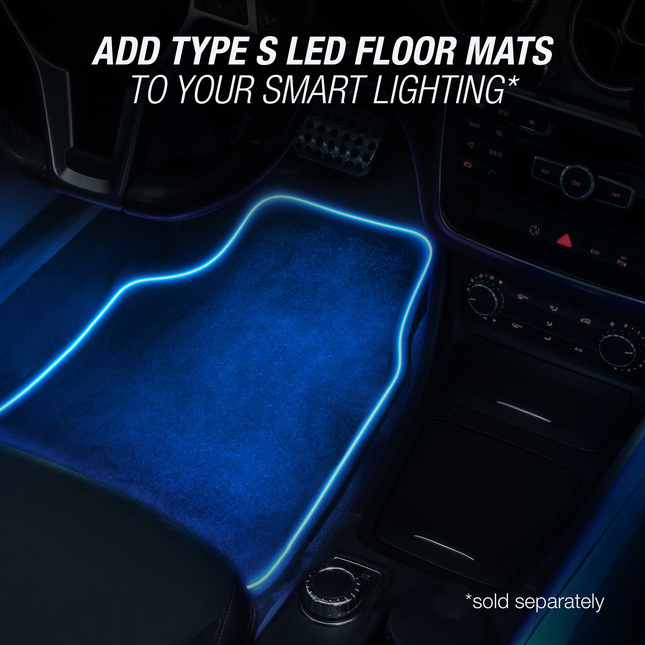 TYPE S LED Lighted Faux Leather Seat Cover