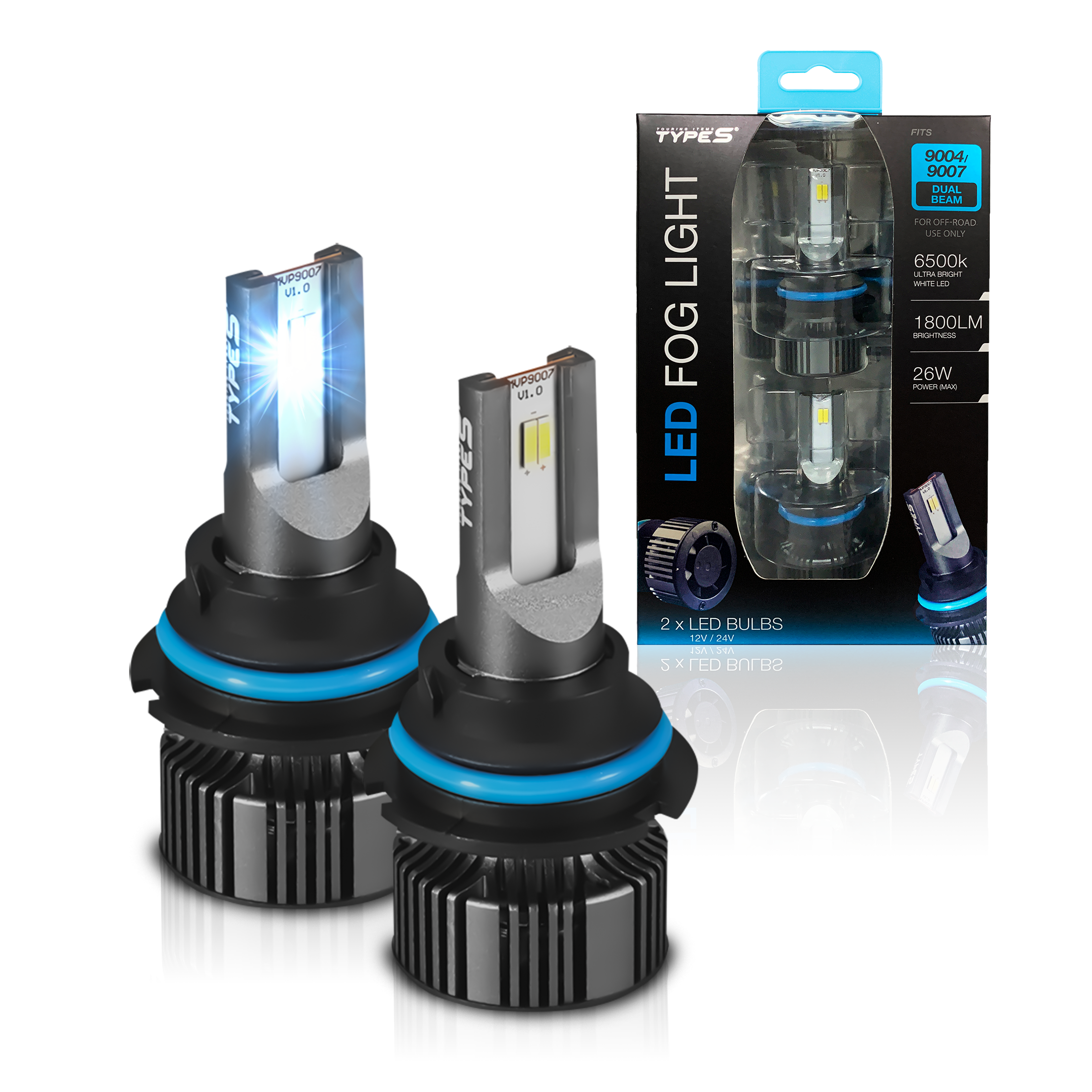 ULTRABRIGHT LED FOG LIGHT SET - 9004 / 9007