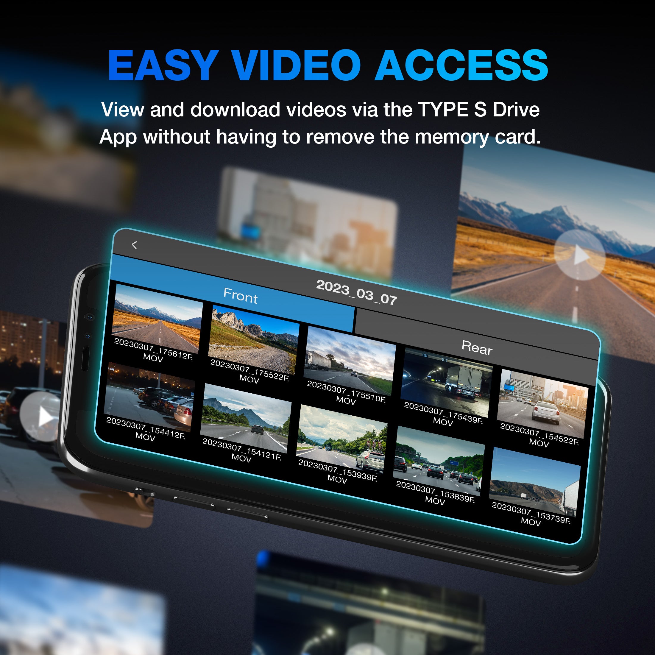 TYPE S S401 Ultra HD 4K Dashcam with App Control
