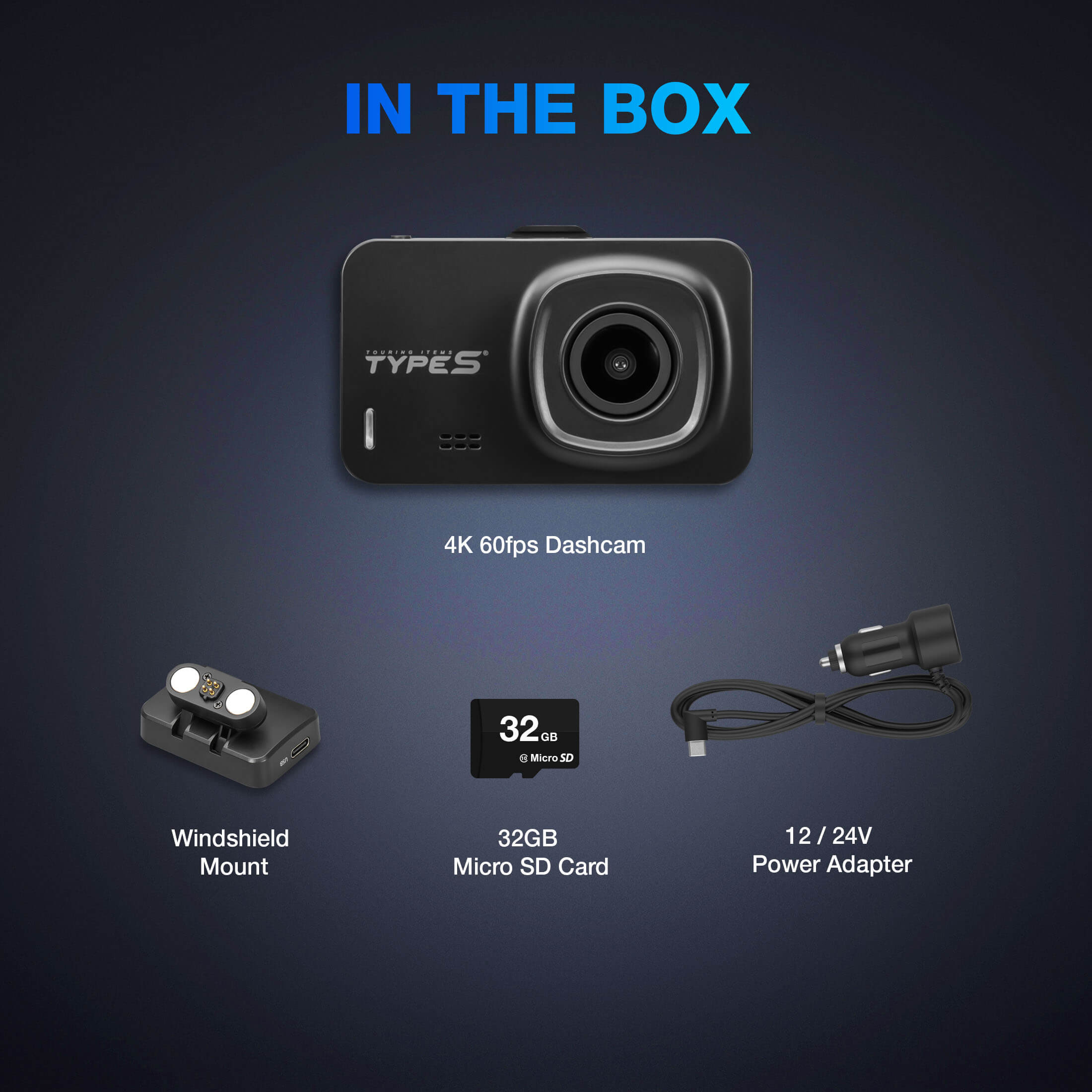 TYPE S S403 4K UHD Dashcam with 60 FPS Recording