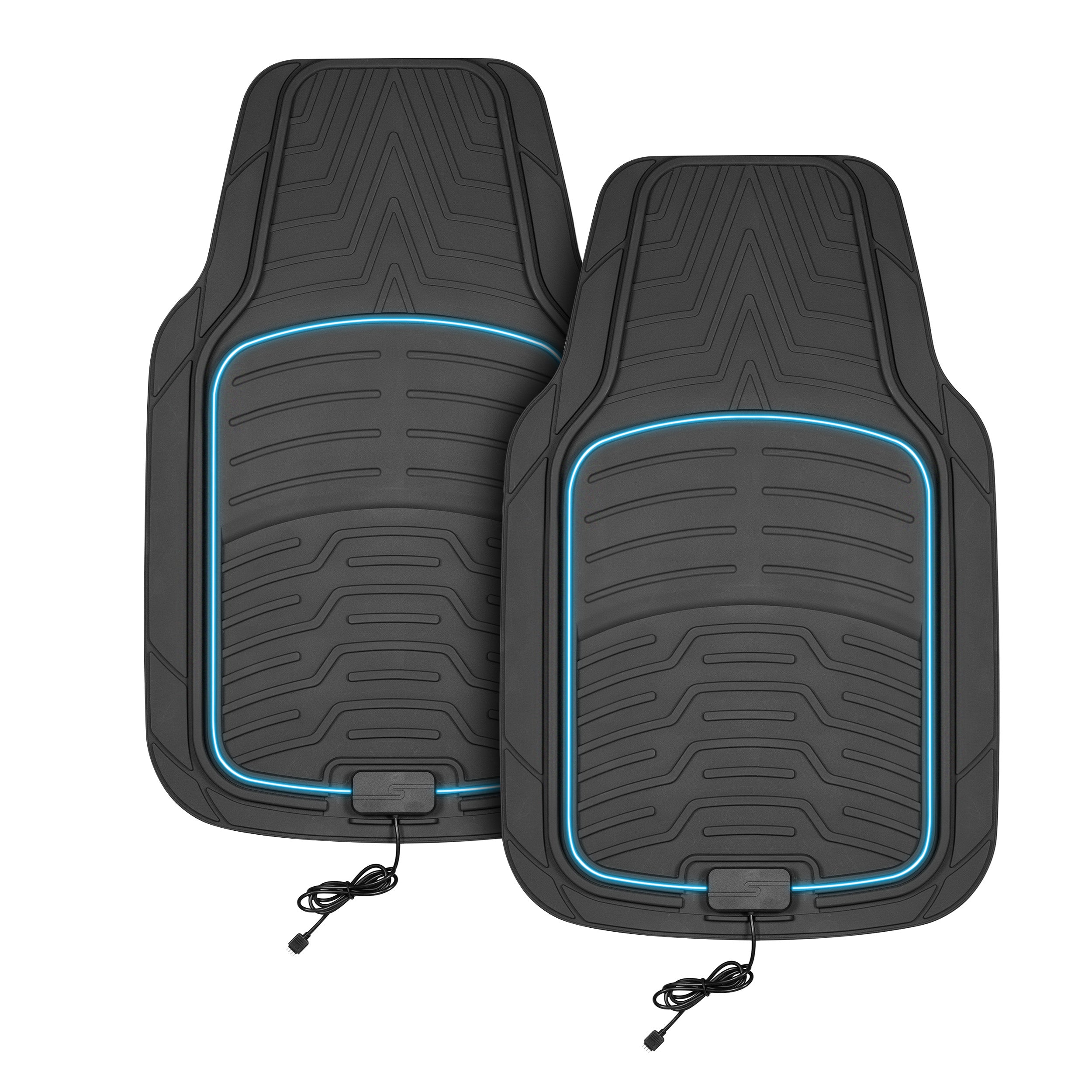 TYPE S LED Lighted Floor Mat (Rubber) 2 Piece, Multicolor RGB Glow, App Controllable