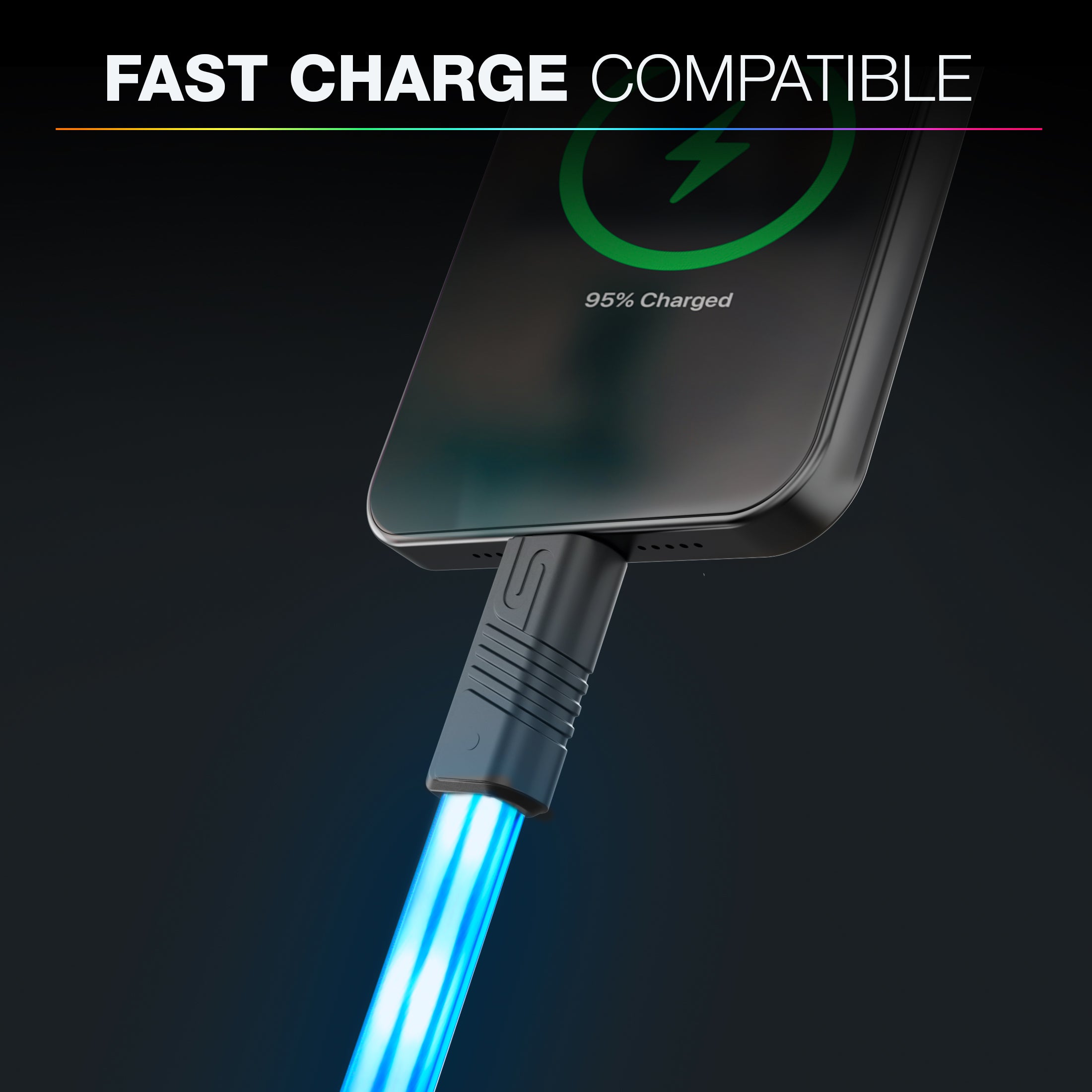 USB-A to Lightning LED Charging Cable