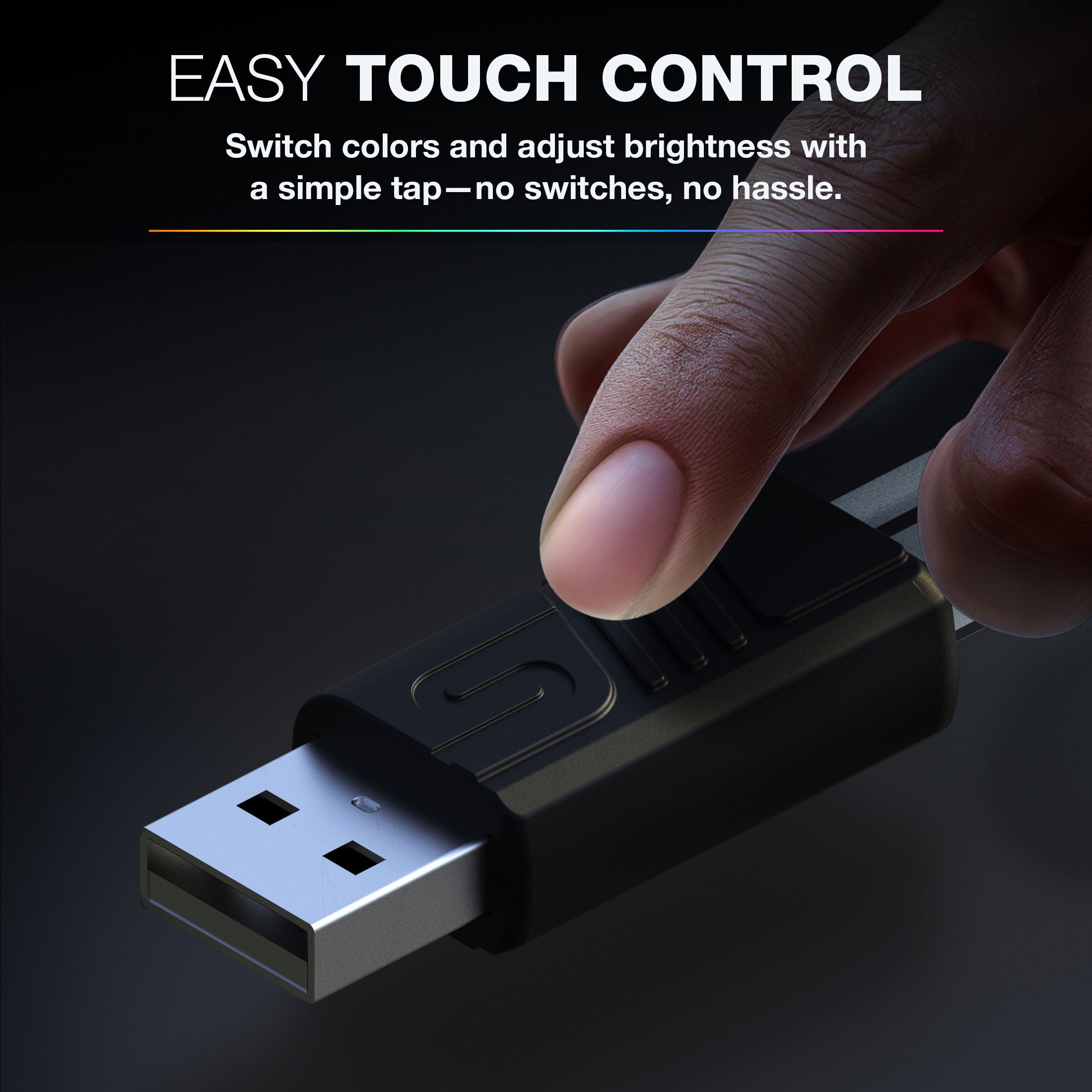 USB-A to USB-C LED Charging Cable