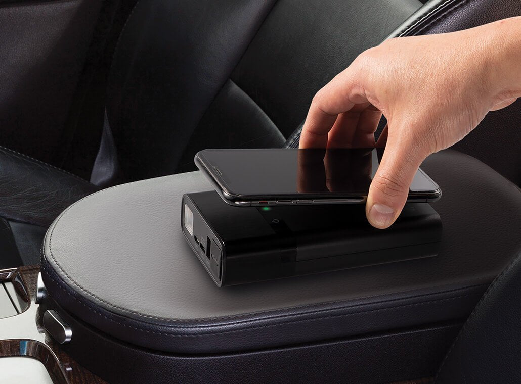 TYPE S 12V 6.0L Battery Jump Starter with Qi Wireless Charging and 8,000 mAh Power Bank - TYPE S Touring Items-AC56794-1