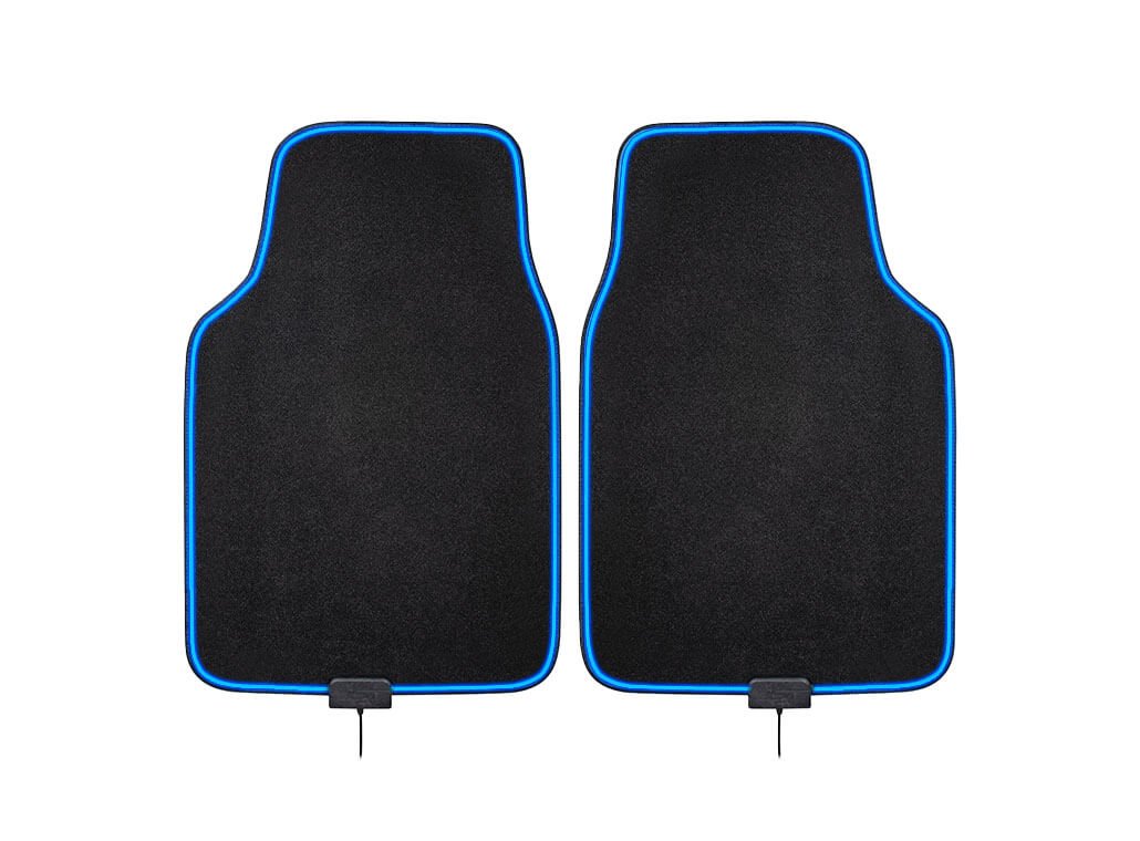 Mercedes-Benz Style LED Ambient Light Floor Mats – 2-Piece Front Set With Mood Lighting