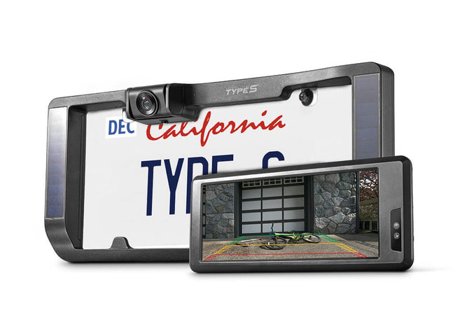 TYPE S Solar-Powered Wireless Backup Camera with Adjustable Lens to Enhance Rear View Visibility