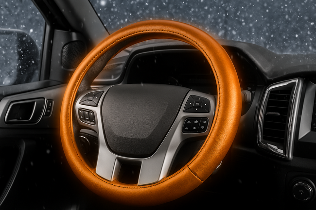 HEATED STEERING WHEEL COVER: Winter-Ready Comfort by UPSHIFT at AutoZone