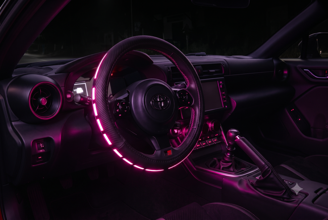 Add a Pop of Pink with the TYPE S LED Steering Wheel Cover