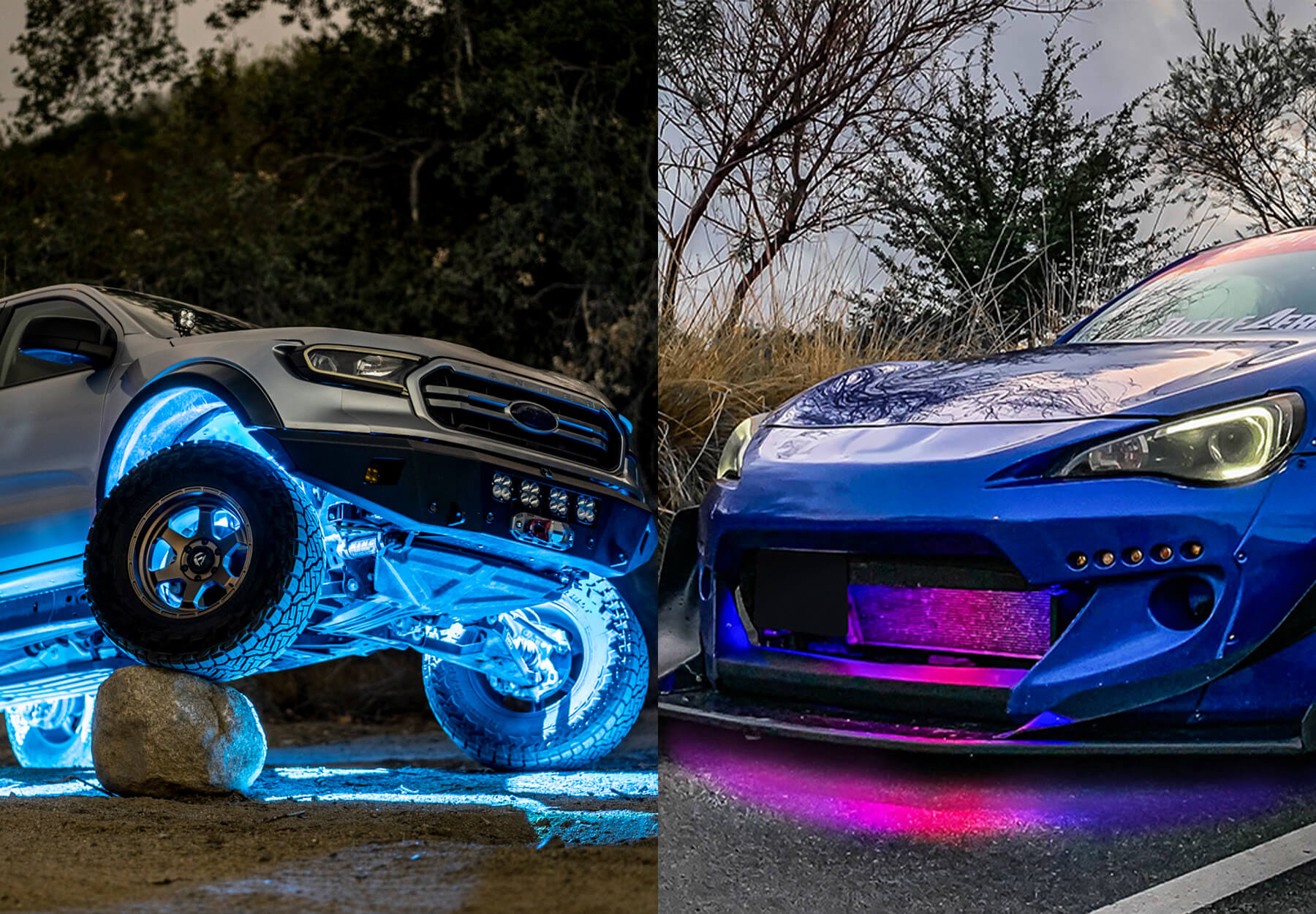 Rock Lights vs. Underglow: What Sets Them Apart? - TYPE S Touring Items