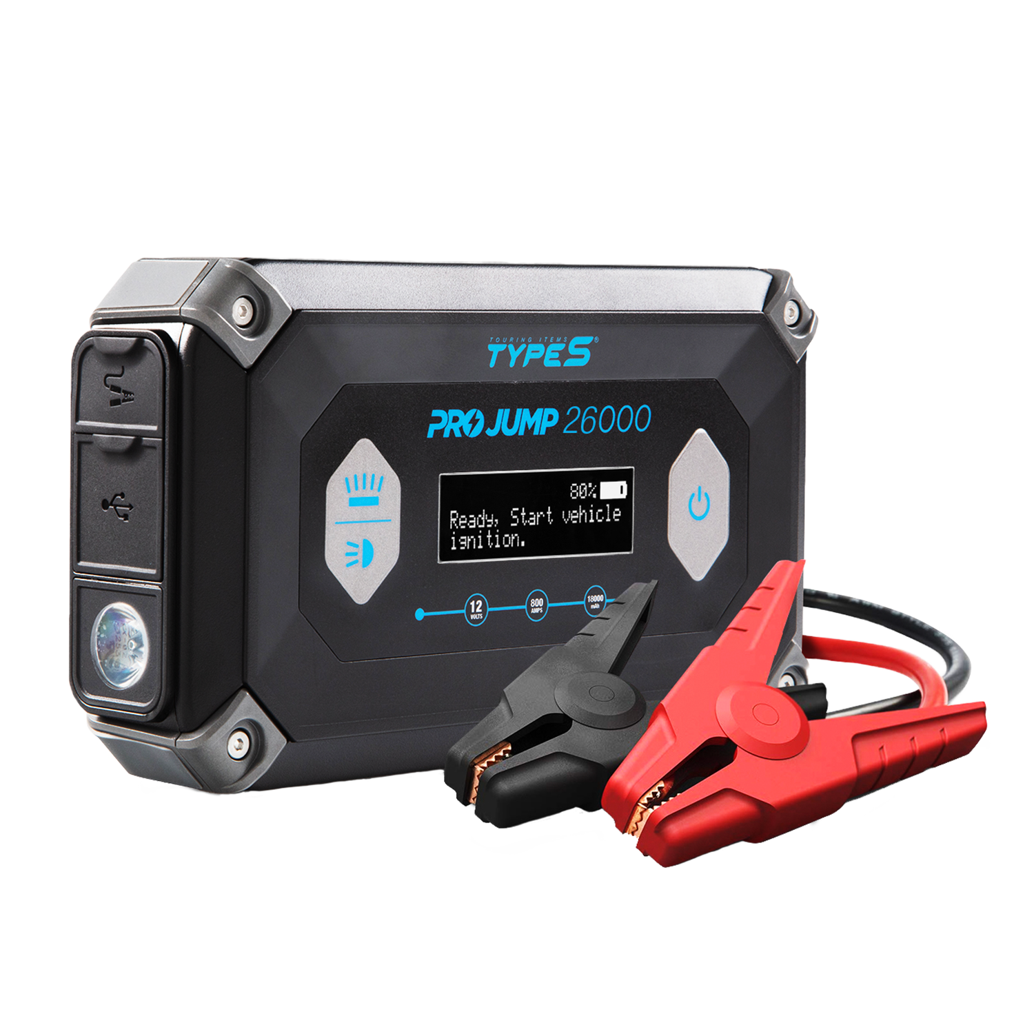 TYPE S 12V 9.0L ProJump™ Battery Jump Starter with JumpGuide™ and 26,000 mAh Power Bank