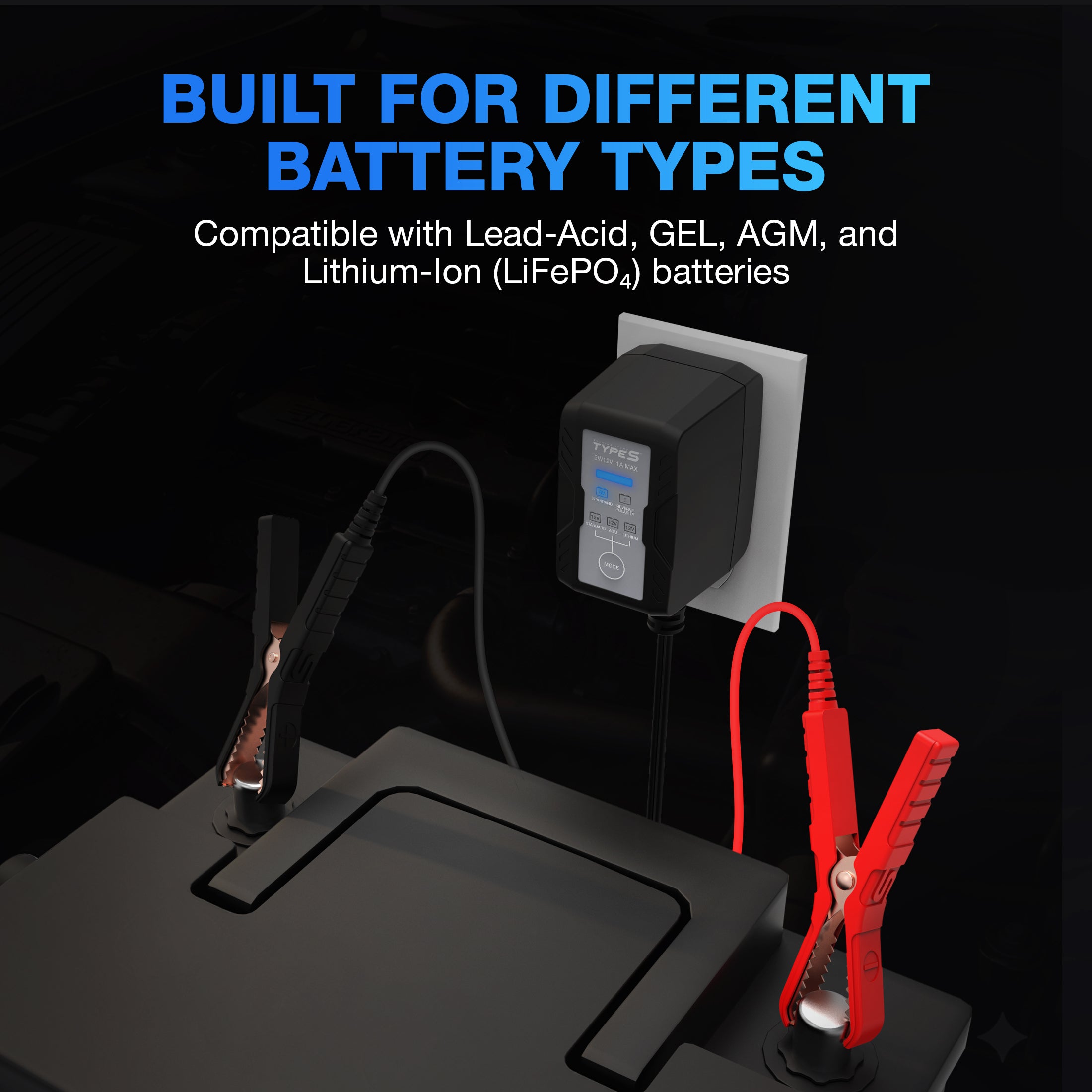 TYPE S 1A Battery Charger and Maintainer