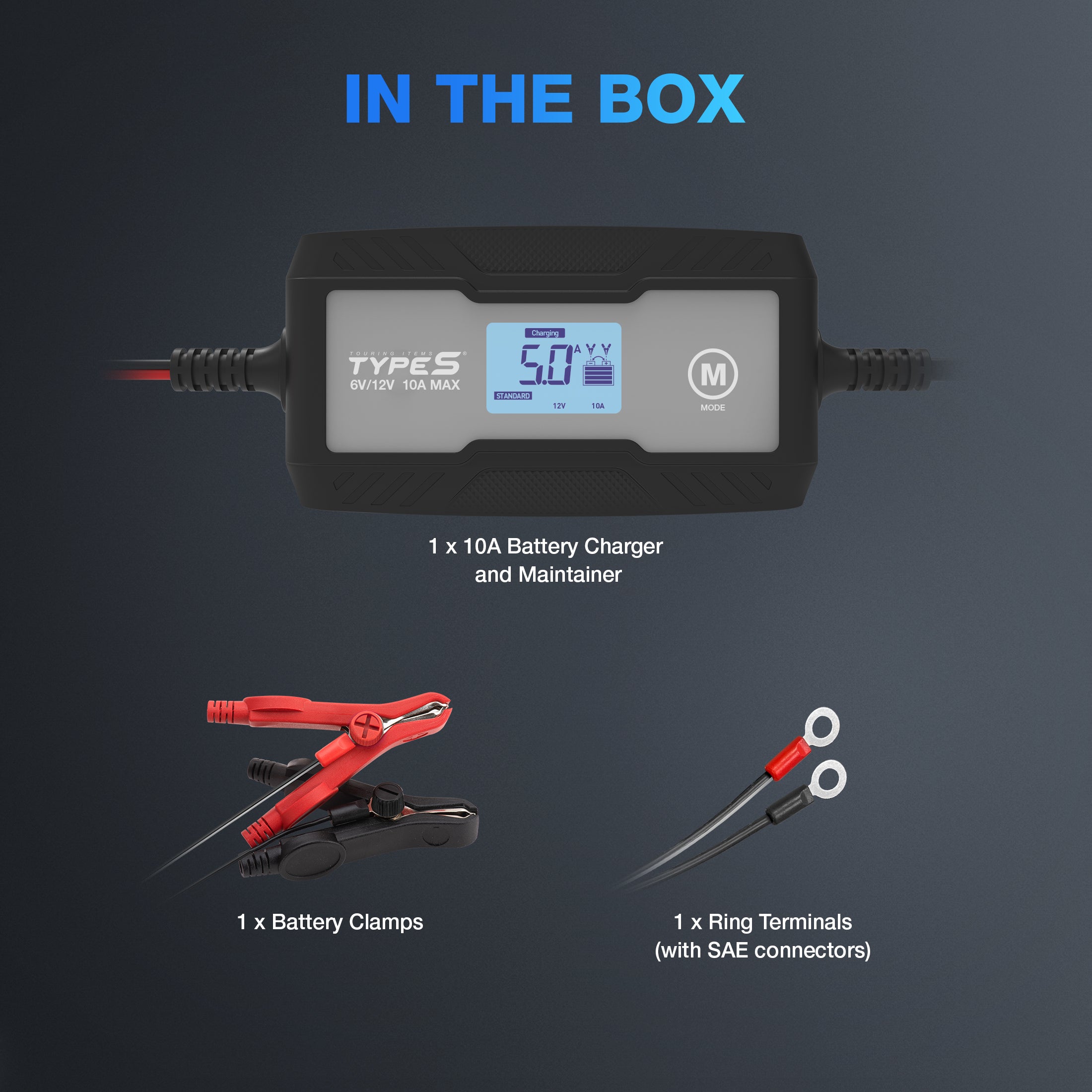 TYPE S 10A Battery Charger & Maintainer