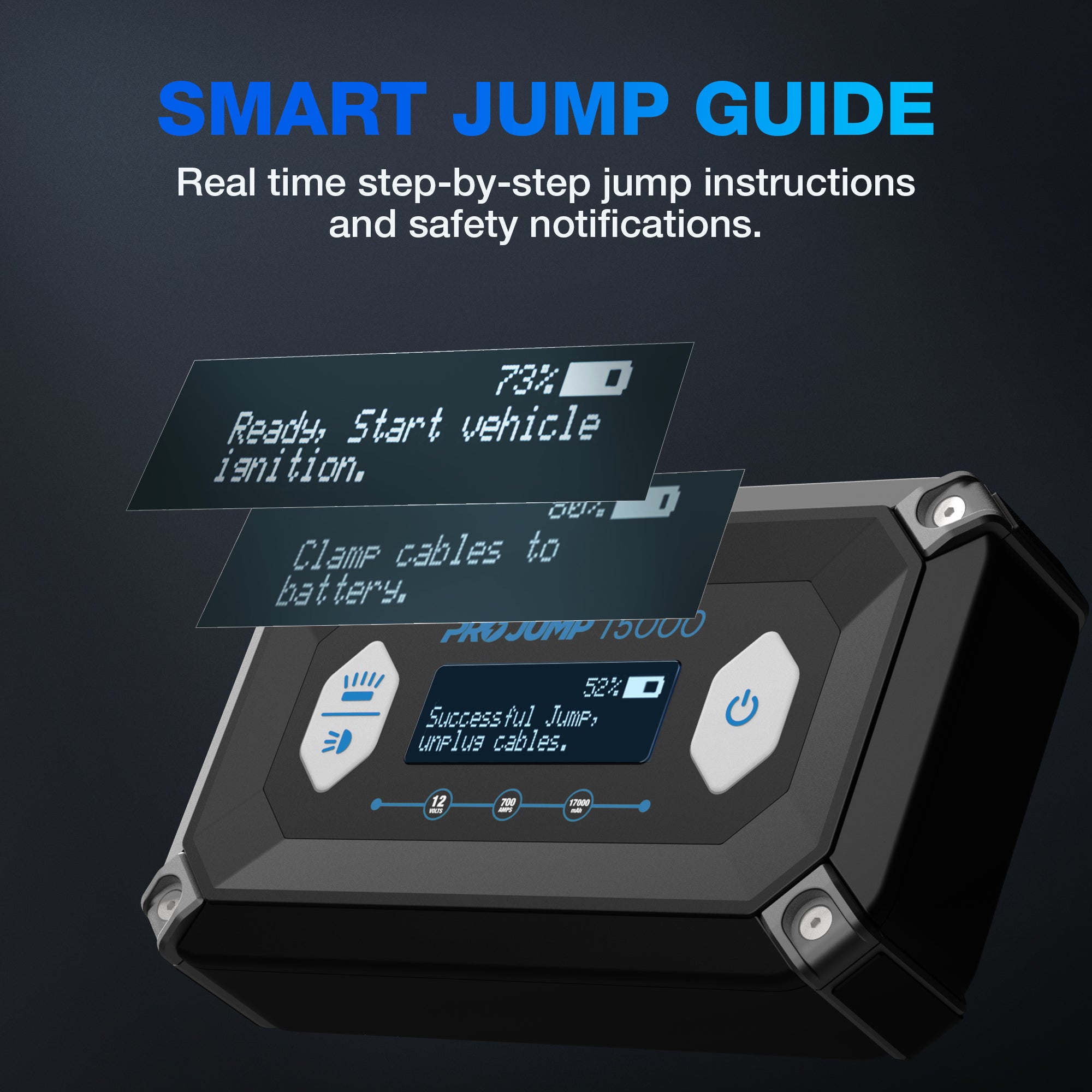 TYPE S 12V 8.0L ProJump™ Battery Jump Starter with JumpGuide™ and 15,000 mAh Power Bank