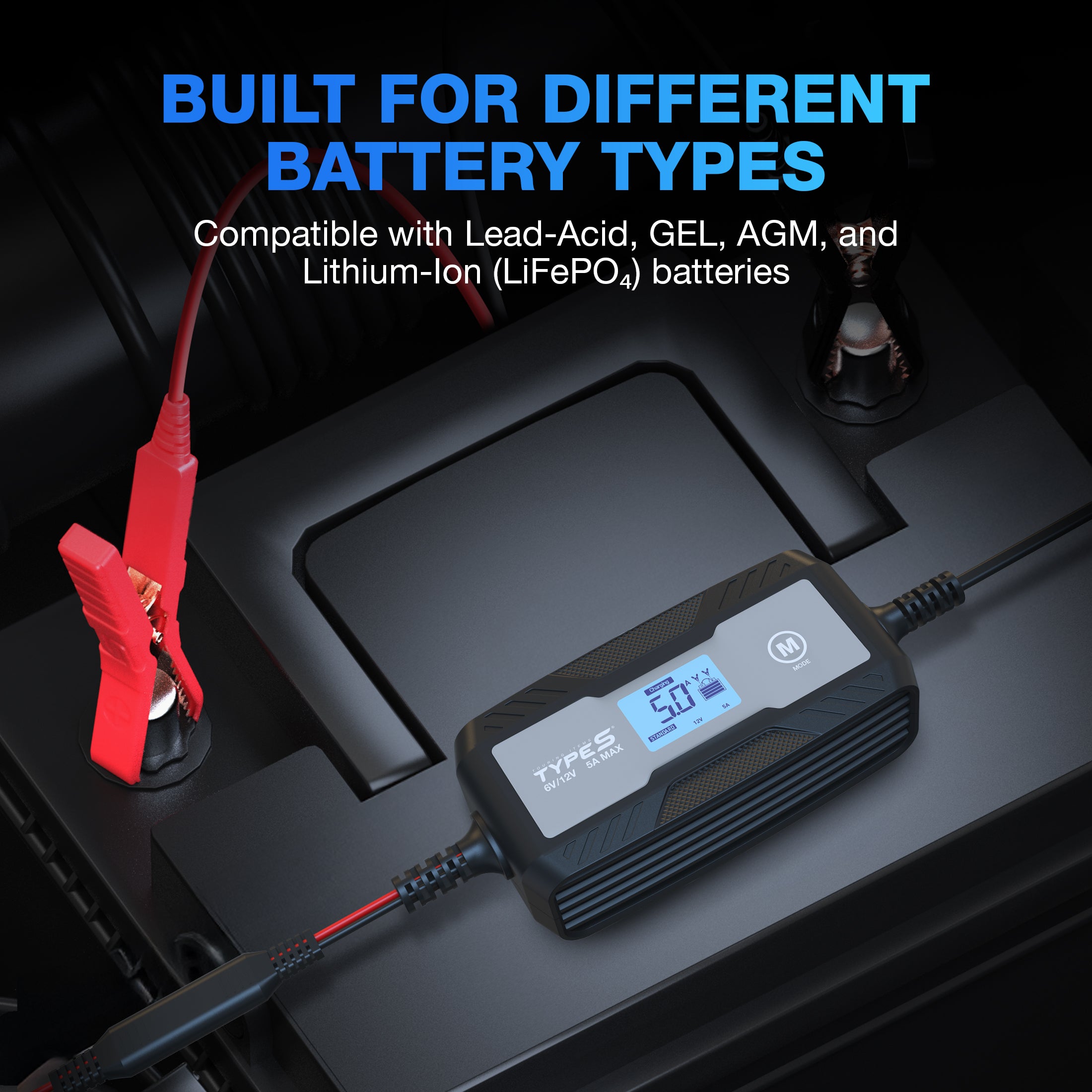TYPE S 5A Battery Charger and Maintainer