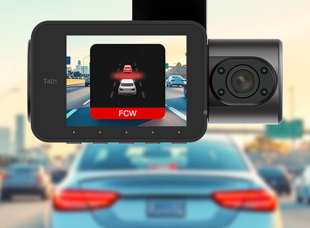 T401 4K Dual View Dash Cam with AI-Powered Driver Assistance