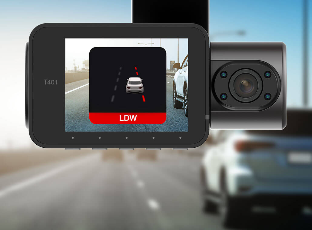 T401 4K Dual View Dash Cam with AI-Powered Driver Assistance