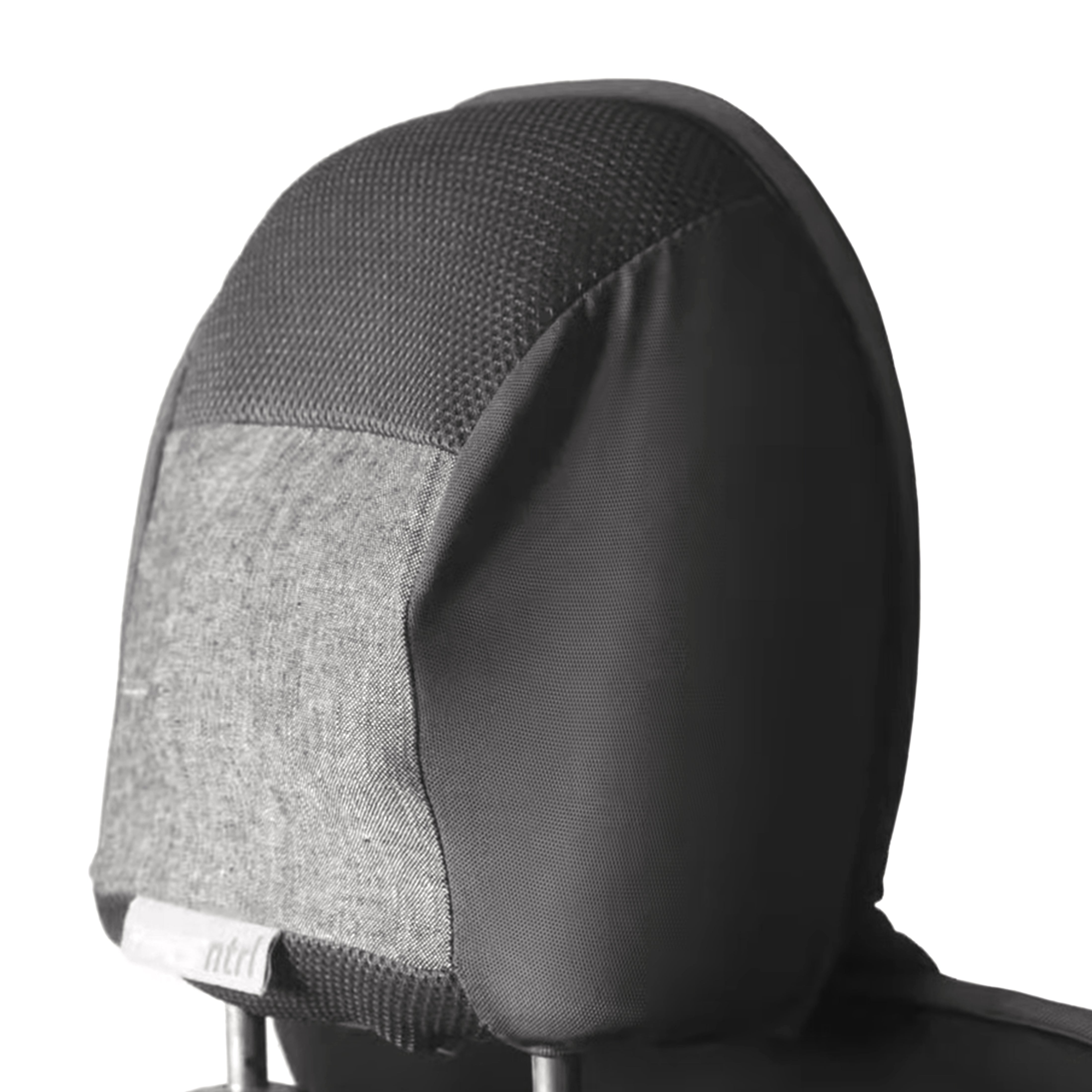 Black Polyester Throw Over Slip-On Car Seat Covers – 2-Piece Set