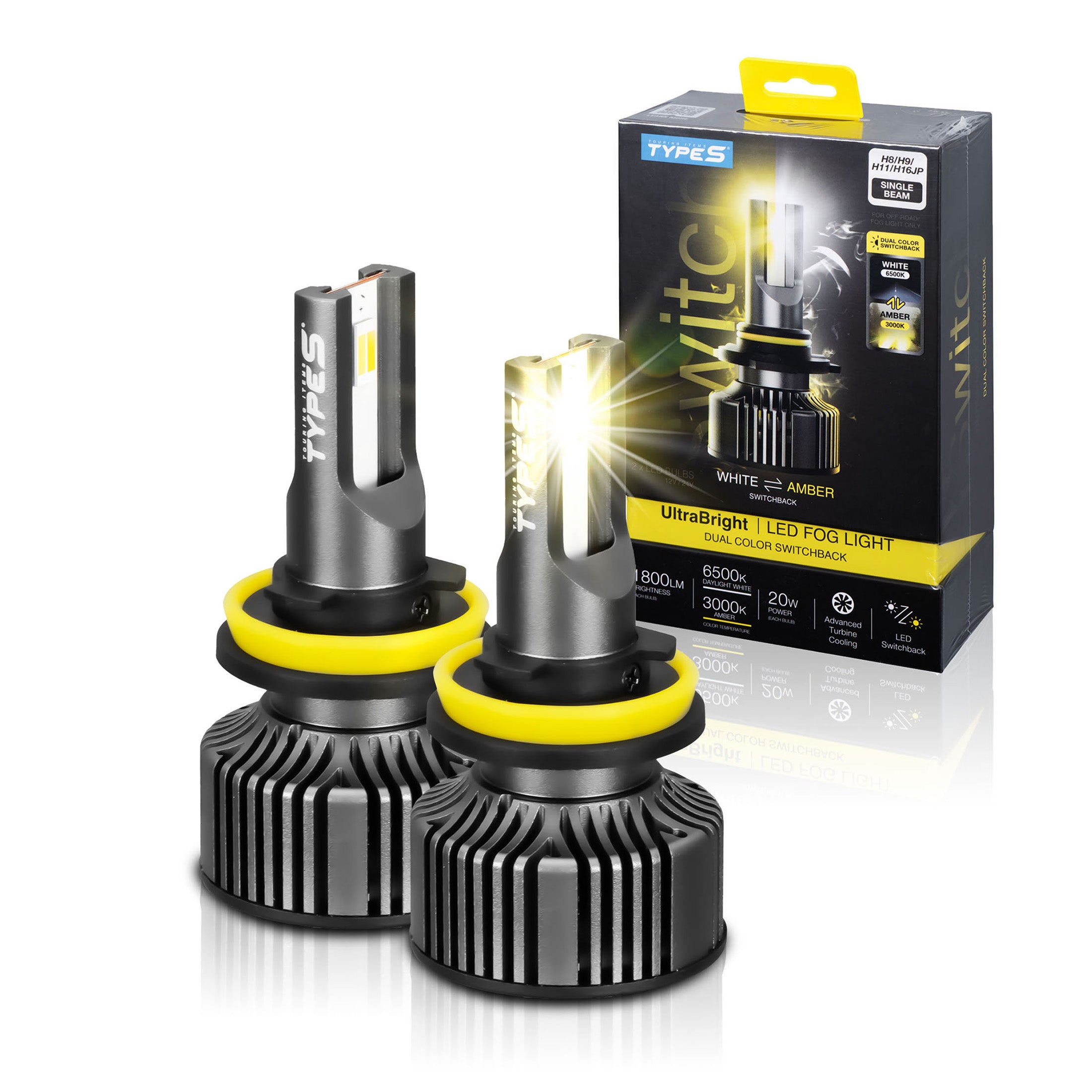 H8 / H9 / H11 / H16JP Switch LED Headlight Fog Light Bulb