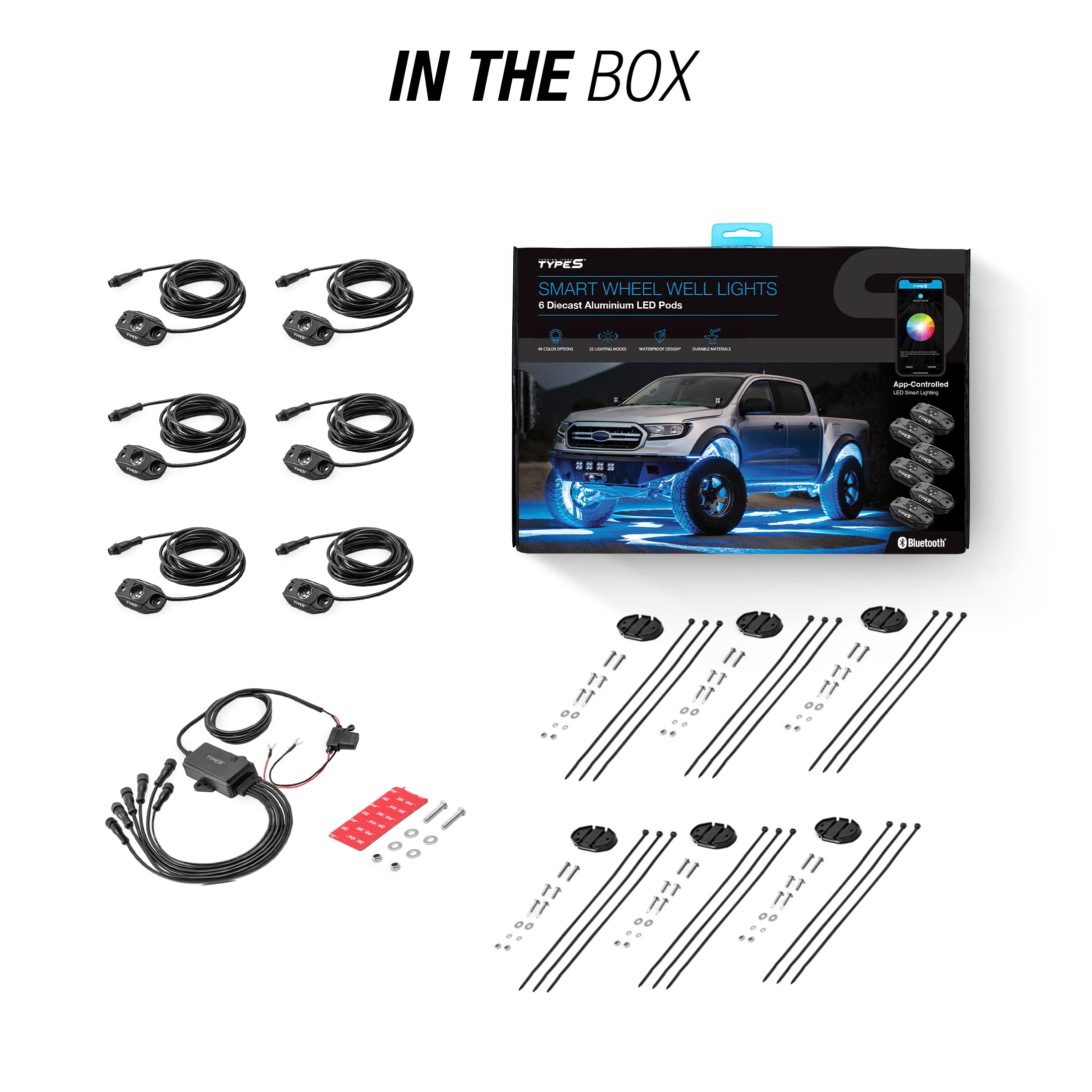 TYPE S Smart Wheel Well Rock Lights (6 per set)