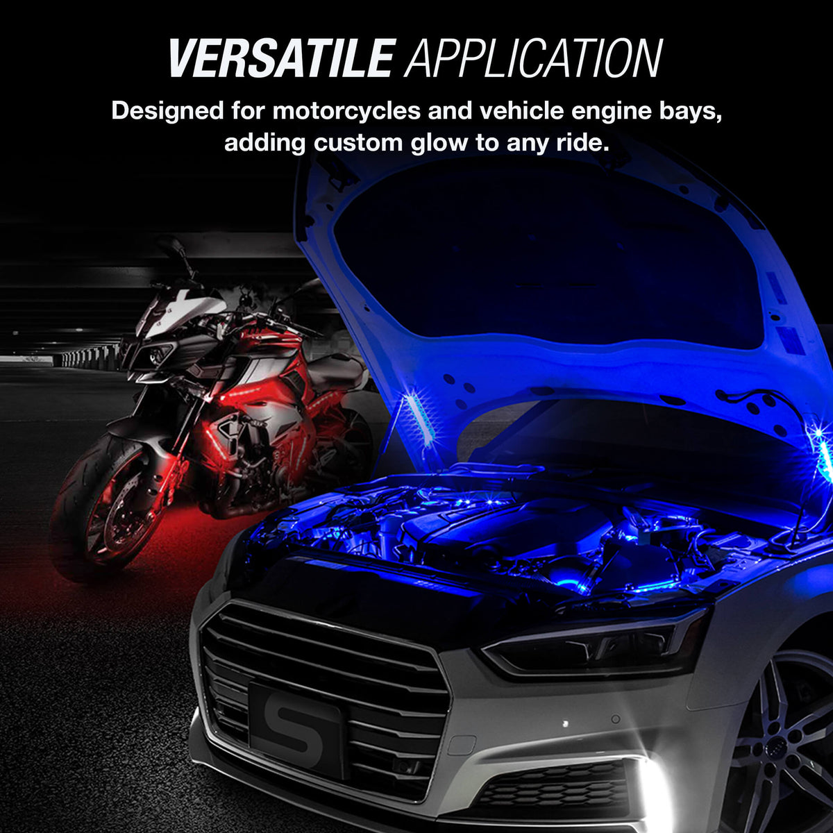 Led For Motor Smart Motorcycle LED Lights - Best App Controlled Engine Bay LED Light ...