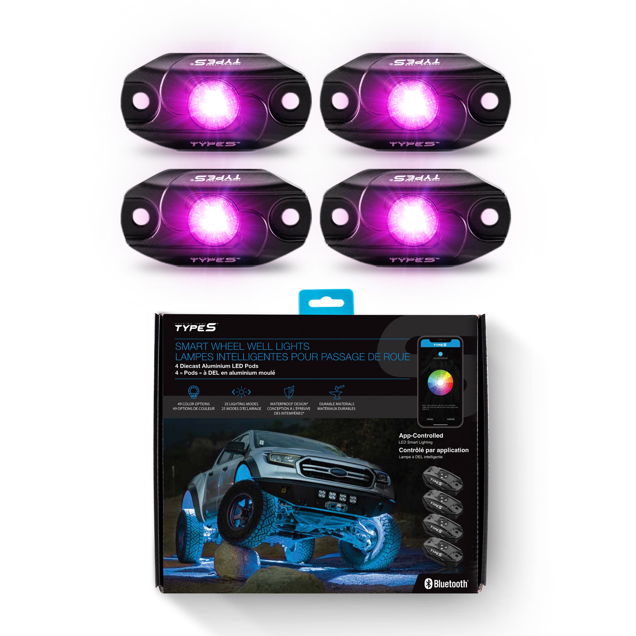 TYPE S Smart Wheel Well Rock Lights (4 per set)