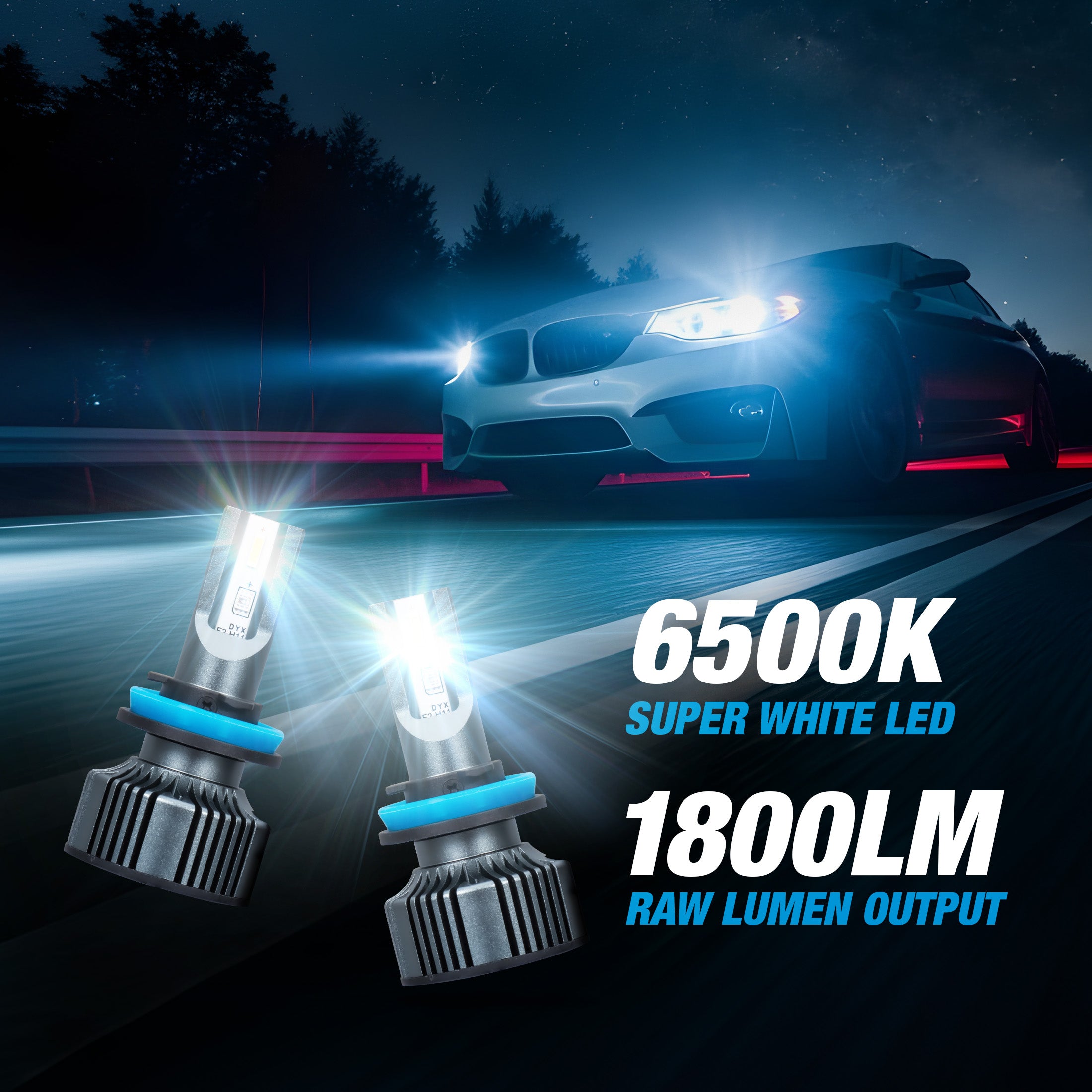 ULTRABRIGHT LED FOG LIGHT SET - H8 / H9 / H11 / H16