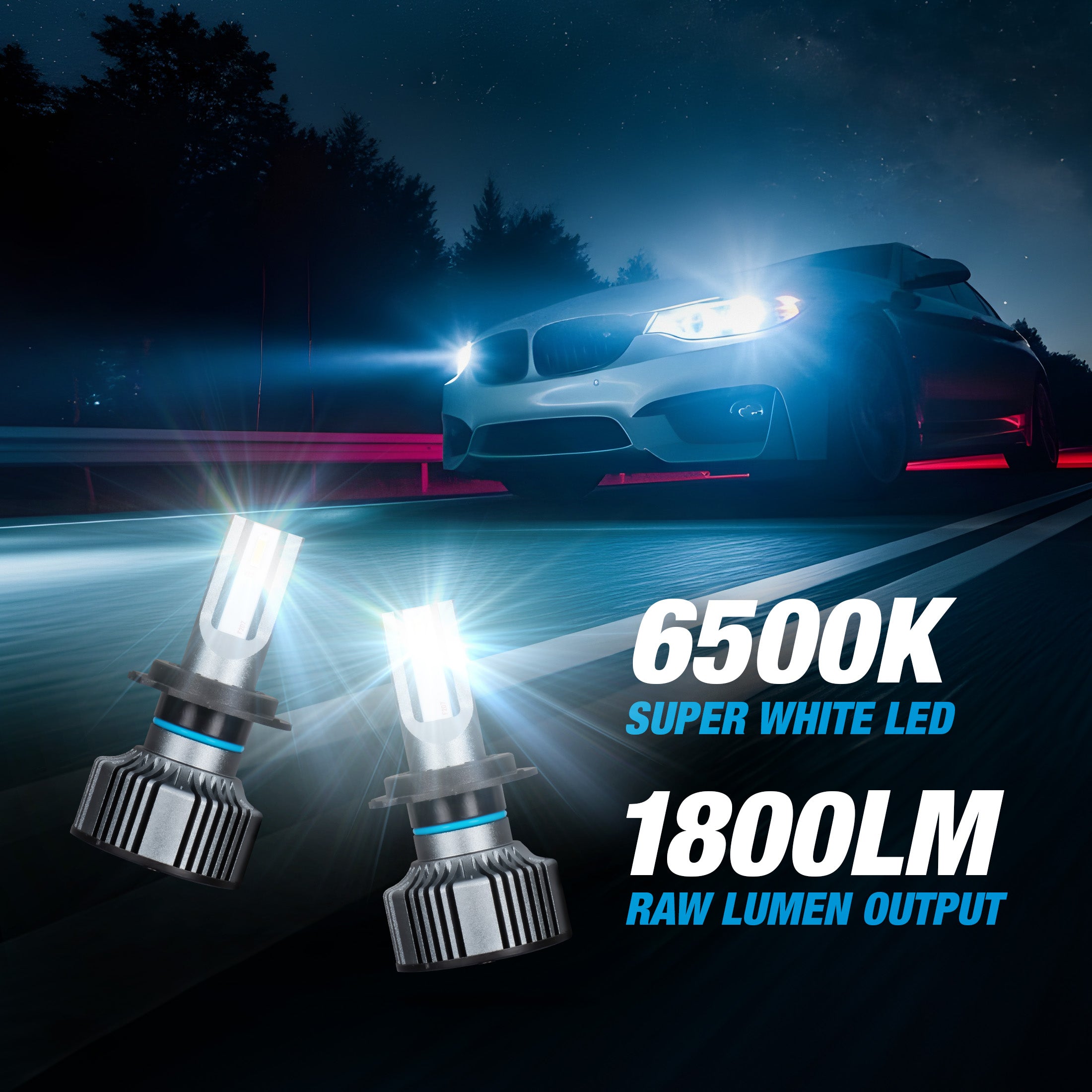 TYPE S H8 / H9 / H11 / H16 LED Fog Light - Single Beam Replacement