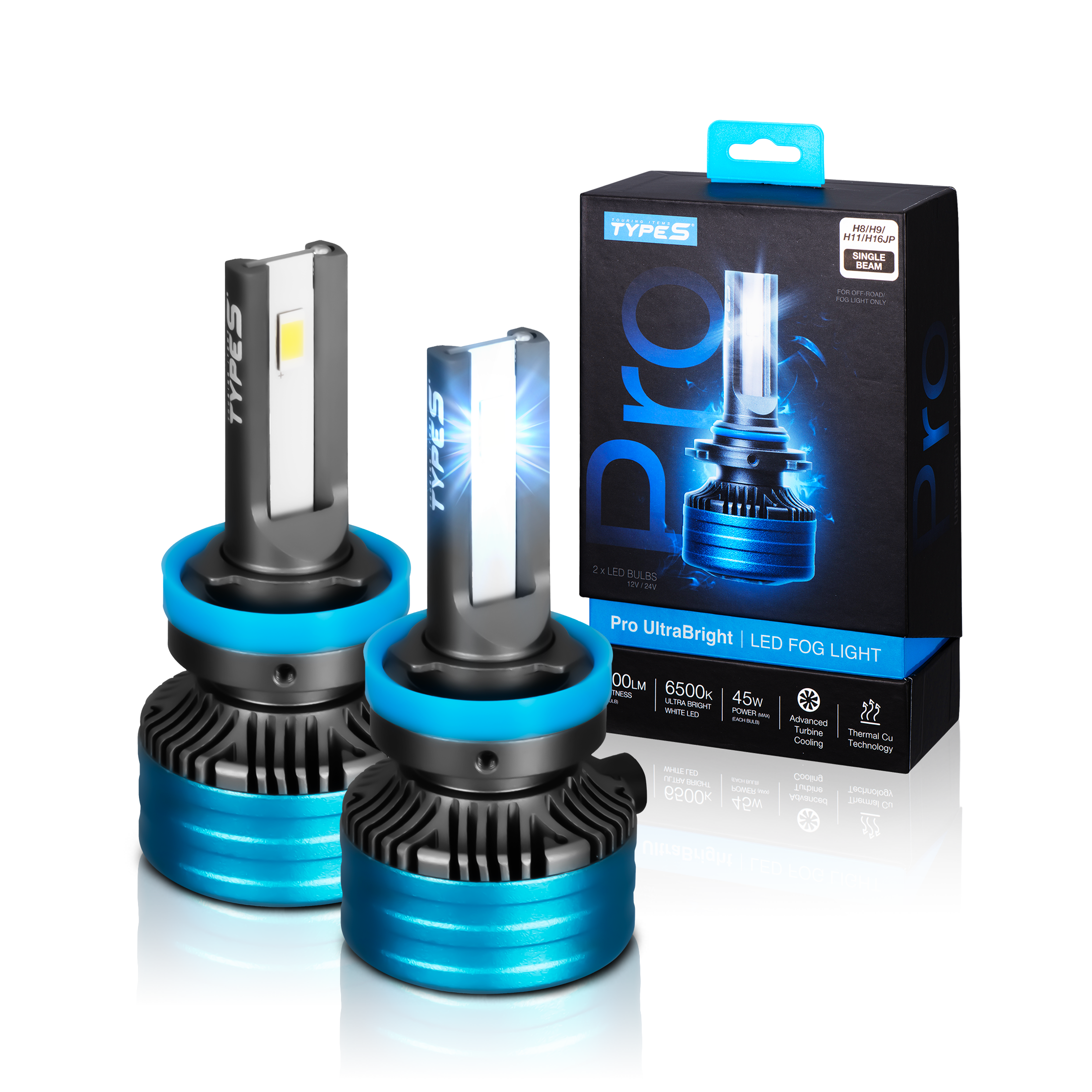 JDM ASTAR 2x Xenon White H8 H11 LED Super Bright 3030 Fog Light Bulbs 1200LM SMD