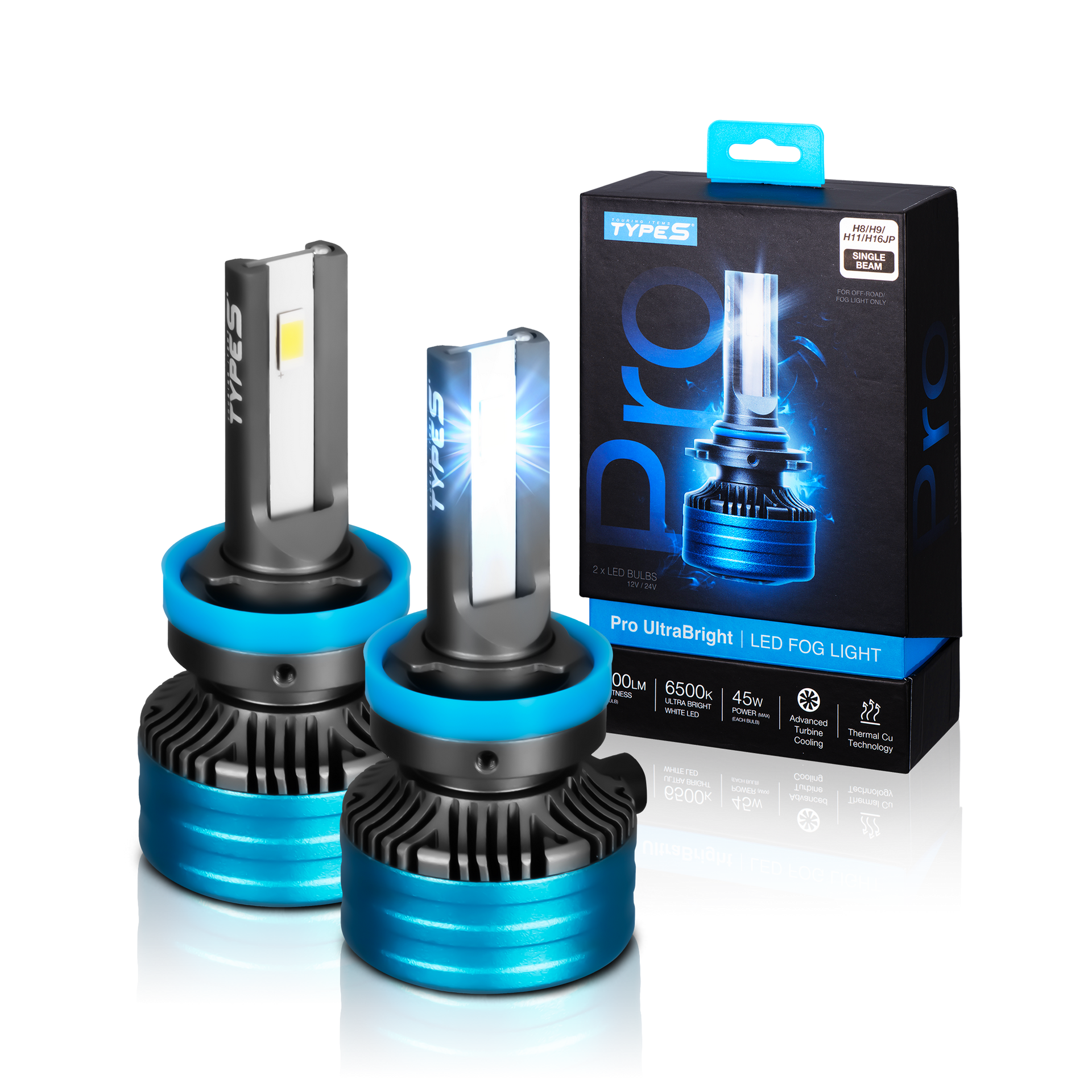 PRO ULTRABRIGHT LED FOG LIGHT SET - H8 / H9 / H11 / H16