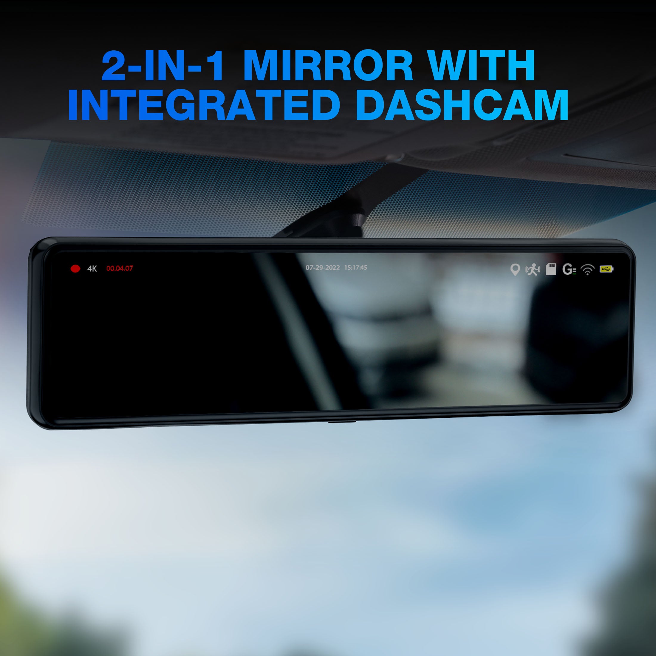 TYPE S Y400 Plus 4K Mirror Dashcam & Rear Cam 3-in-1 Set