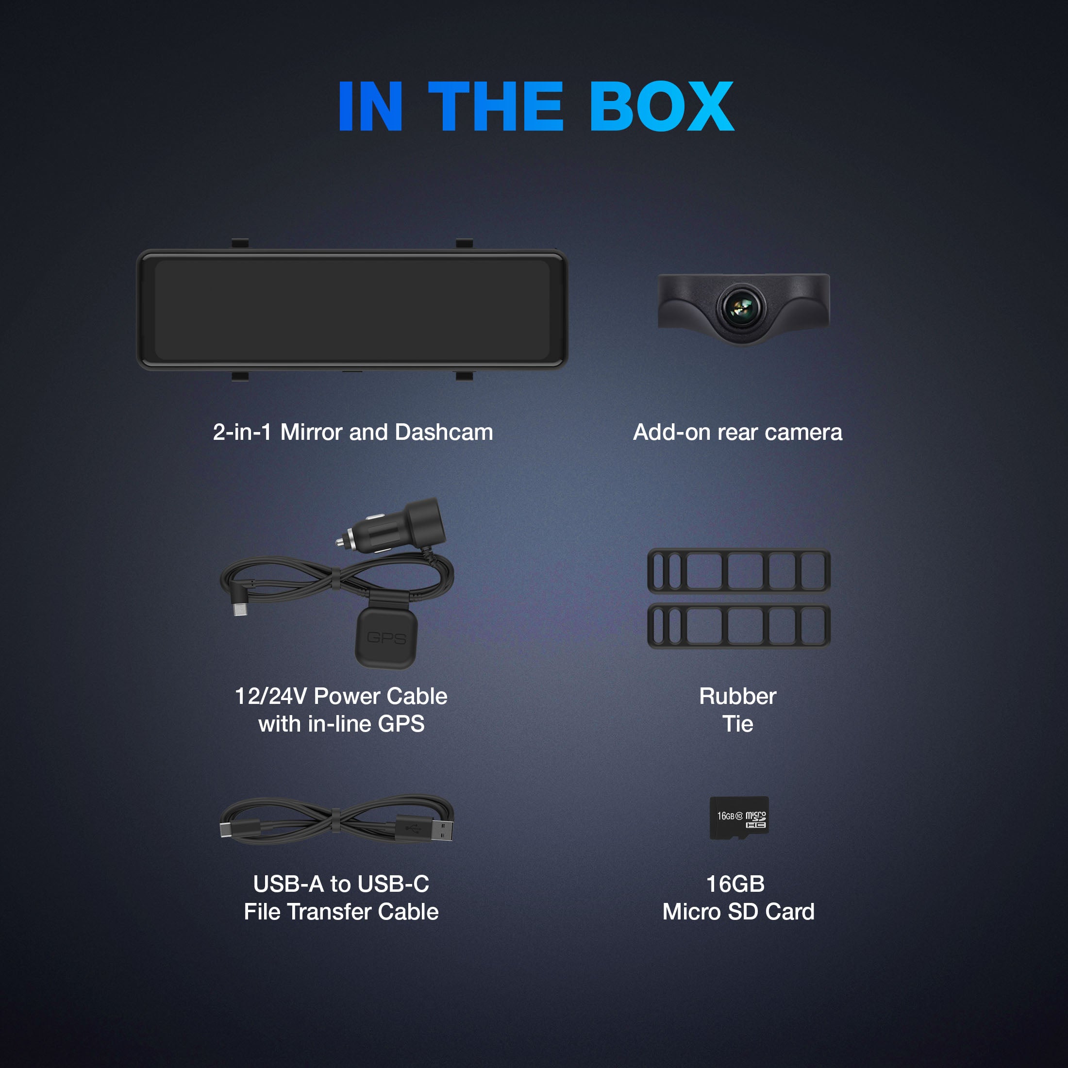TYPE S Y400 Plus 4K Mirror Dashcam & Rear Cam 3-in-1 Set