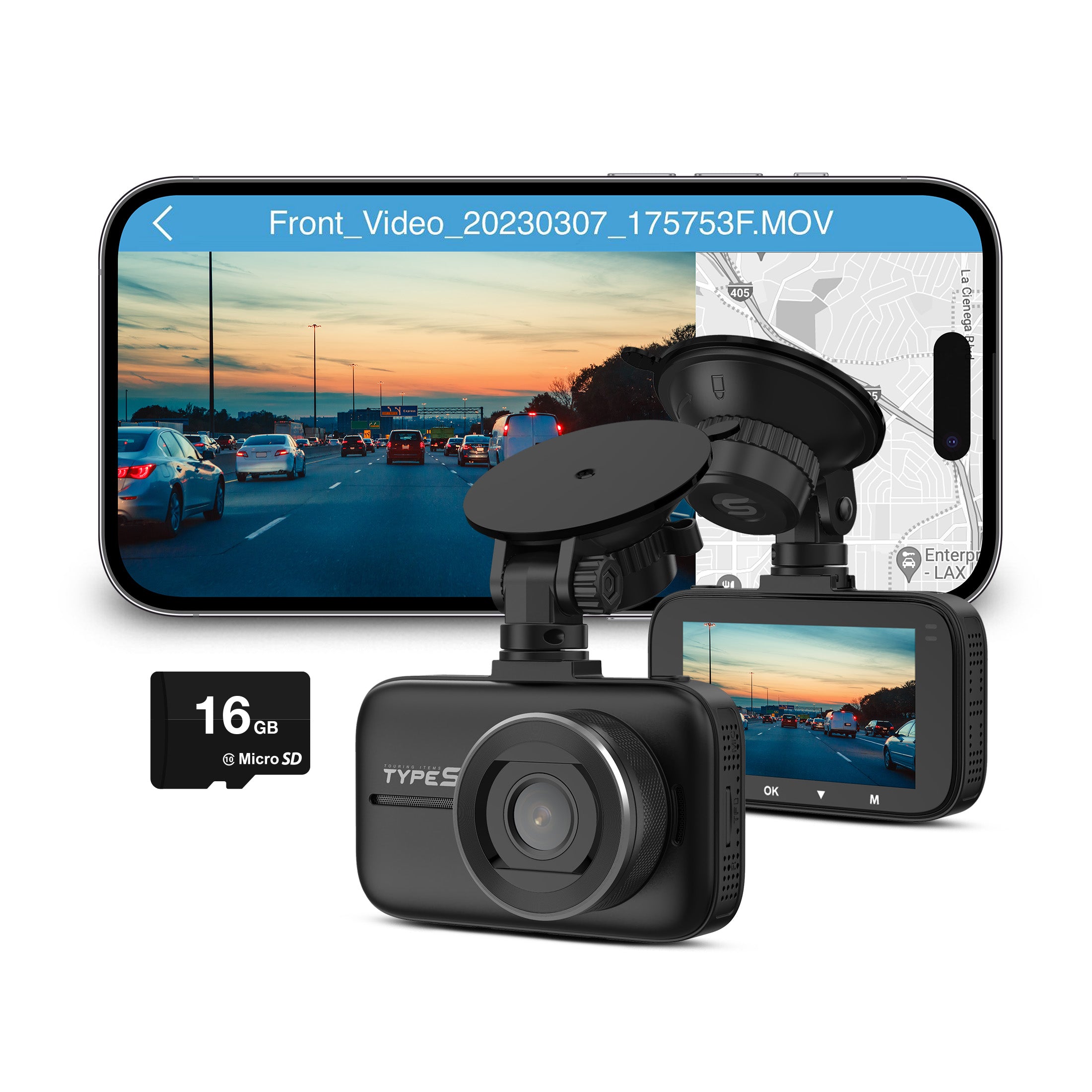 TYPE S S401 Ultra HD 4K Dashcam with App Control