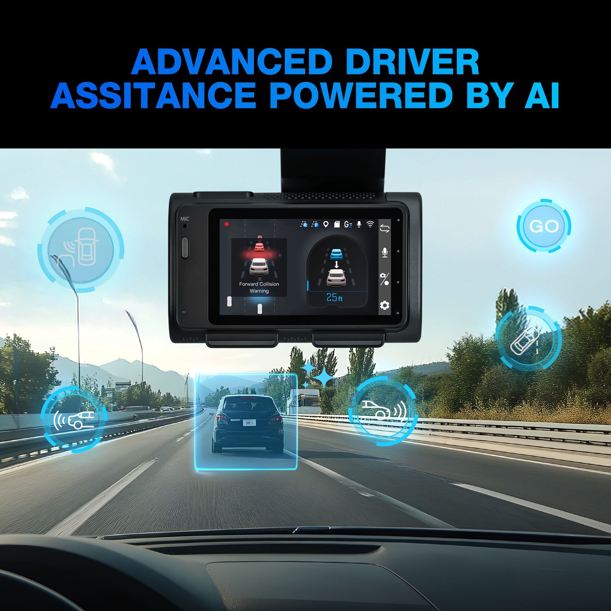 TYPE S T400 PLUS 4K AI Dash Cam with Full-Coverage Advanced Driver Assistant