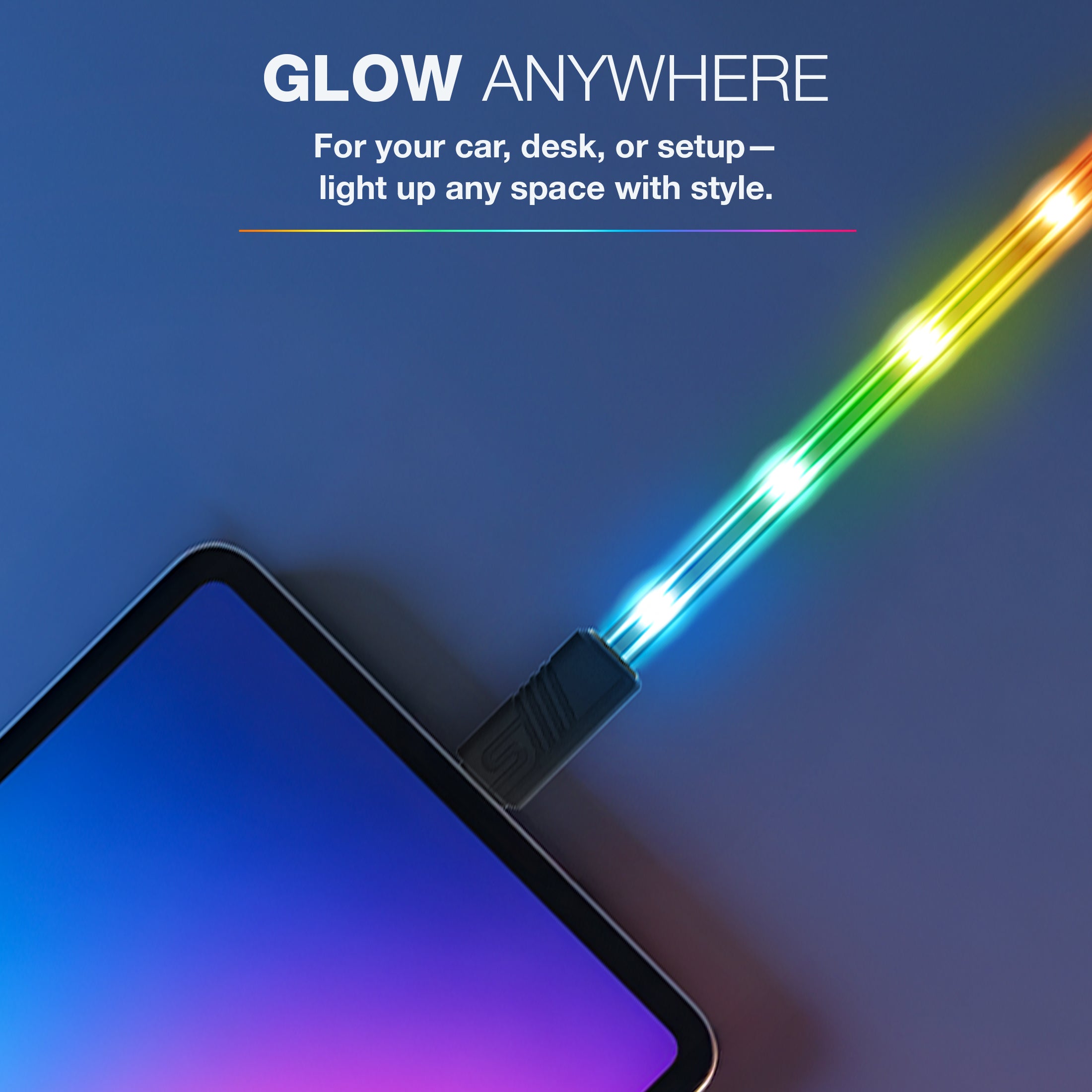 USB-A to Lightning LED Charging Cable