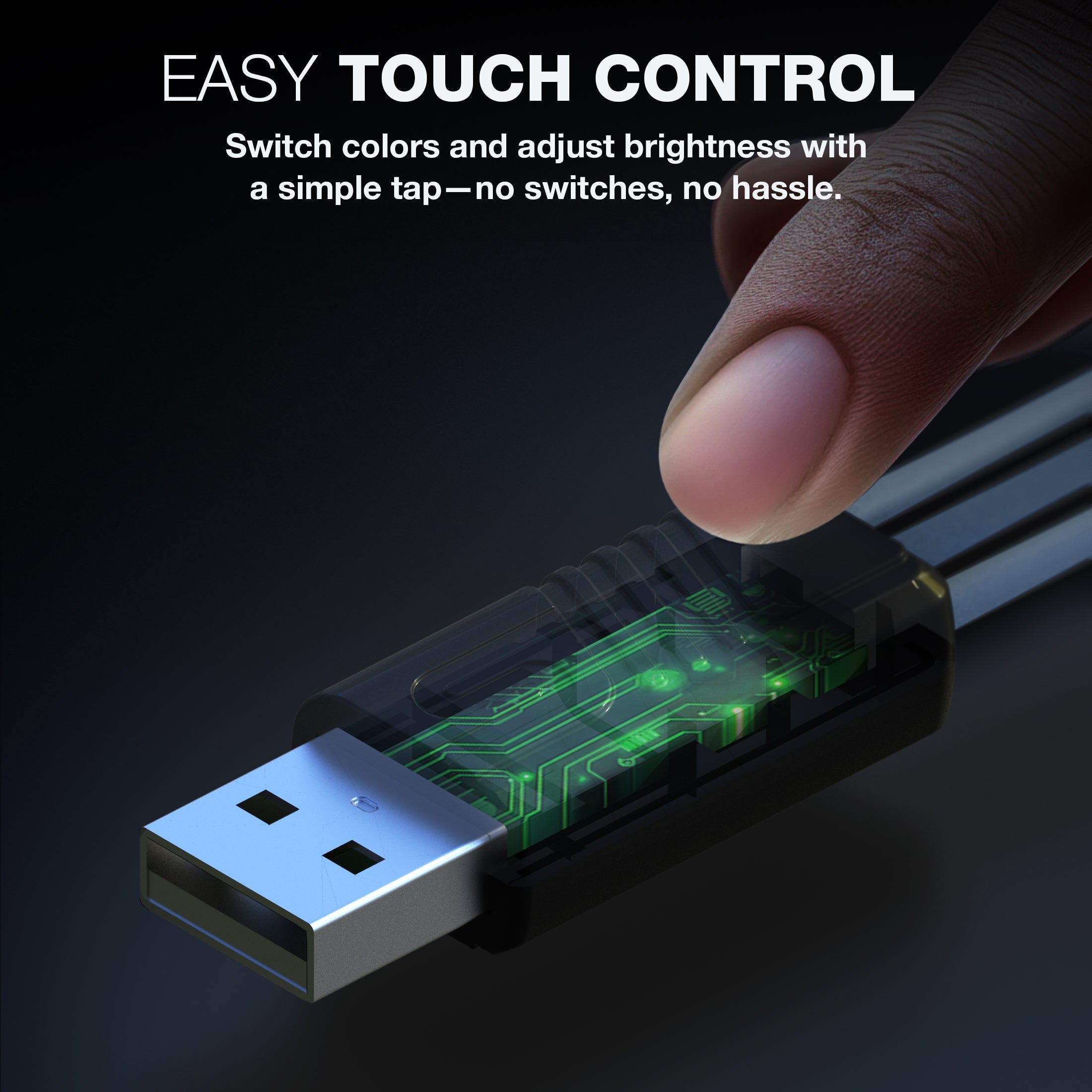 USB-A to USB-C LED Charging Cable
